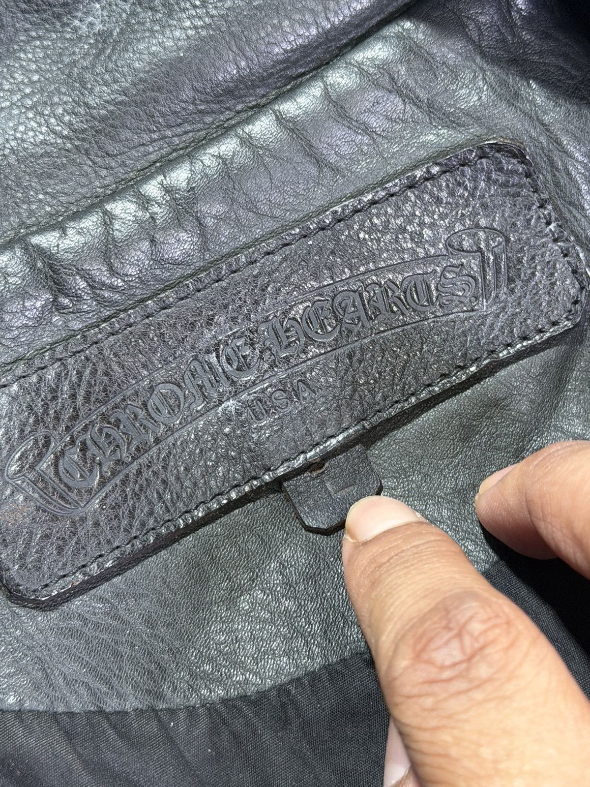 Chrome Hearts RARE! VINTAGE FIRST DAGGER PULL LEATHER JACKET Size US L / EU 52-54 / 3 - 12 Thumbnail