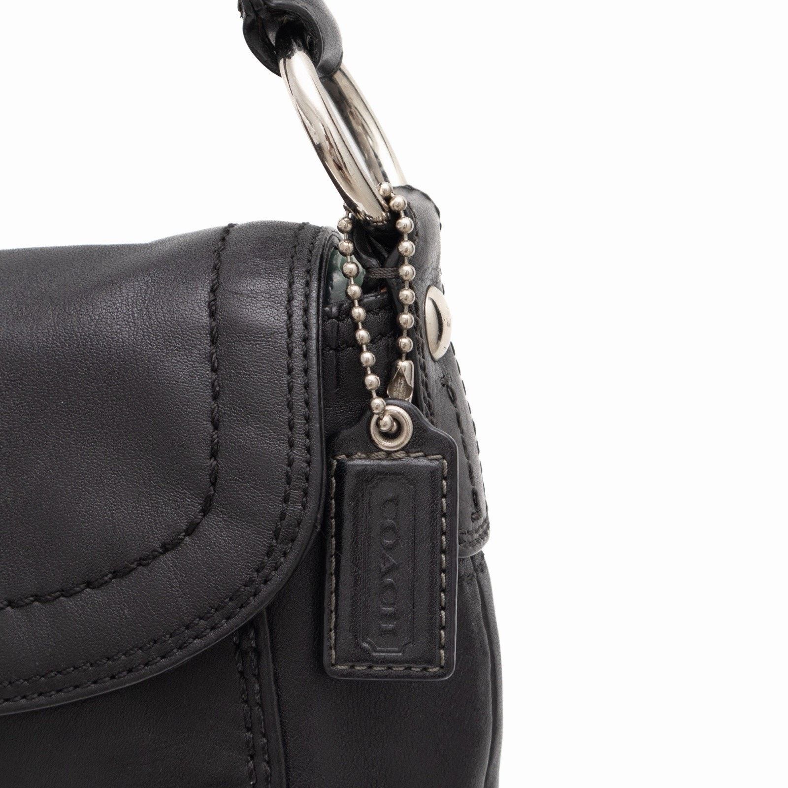 Coach Coach Medium Soho F13105 Y2K Black Leather Flap Shoulder Bag Size ONE SIZE - 15 Thumbnail