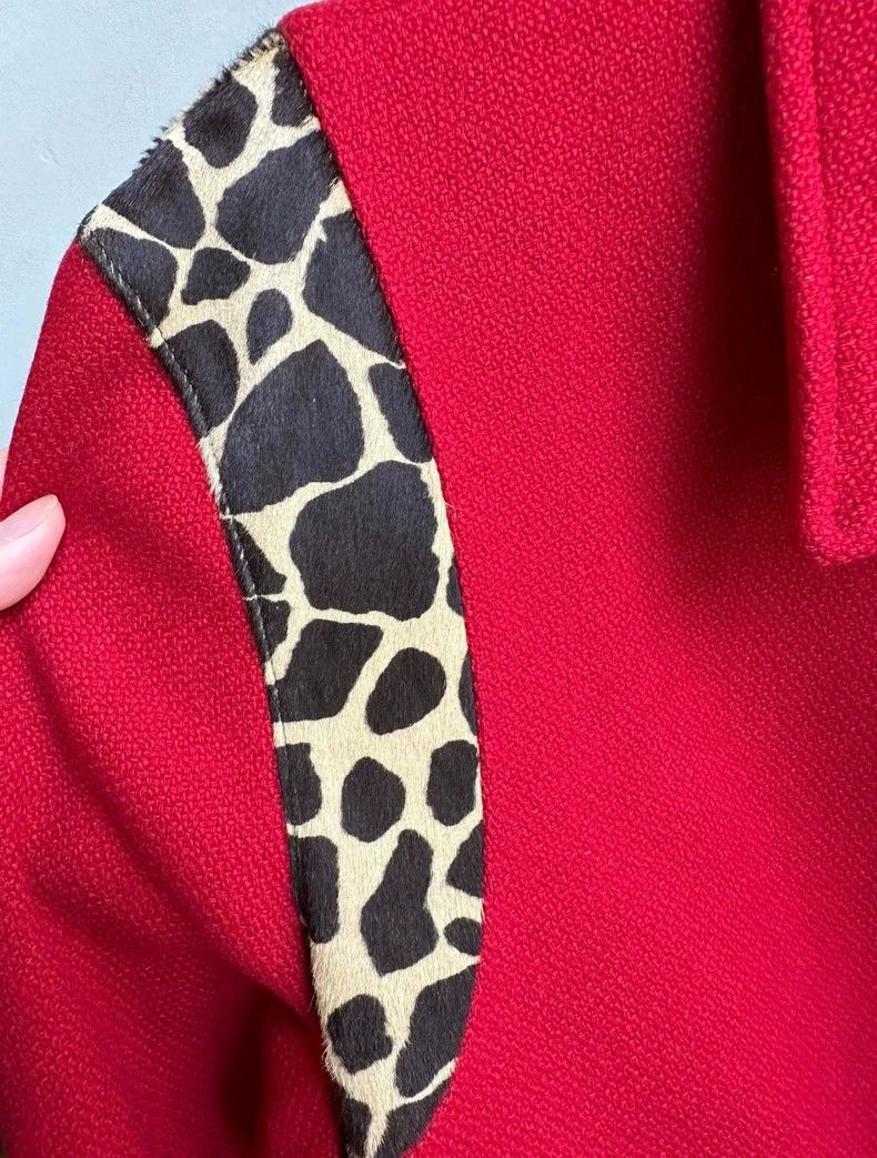 Saint Laurent Paris Saint Laurent Paris Red leopard print baseball jacket-2506 Size US M / EU 48-50 / 2 - 4 Thumbnail