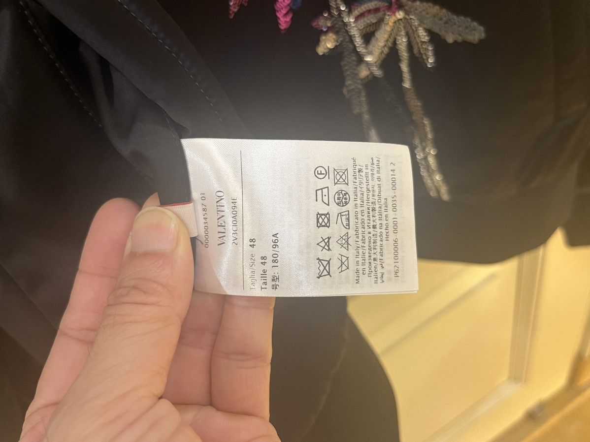 Valentino Viscose Bomber Jacket With Sequin Embroidered Palm trees Size US M / EU 48-50 / 2 - 22 Thumbnail
