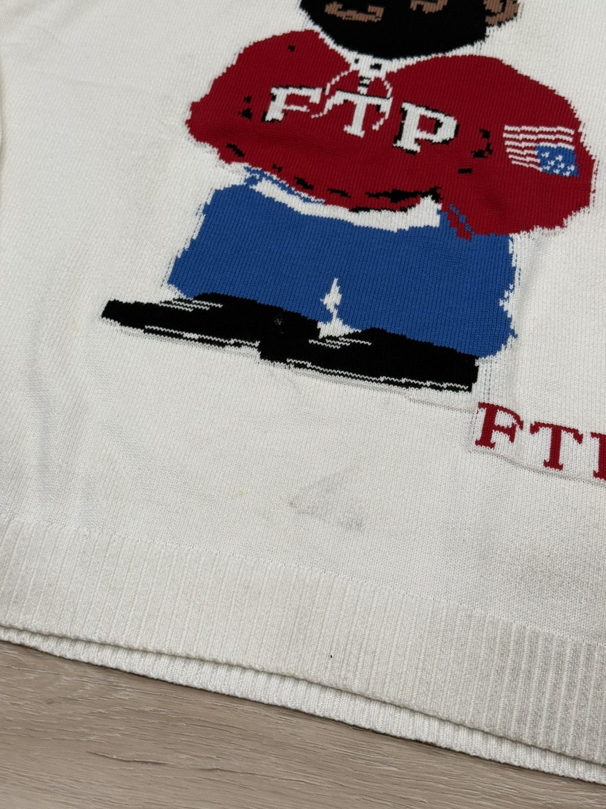 Fuck The Population FTP Bear Knitted Sweater Size US XL / EU 56 / 4 - 5 Thumbnail