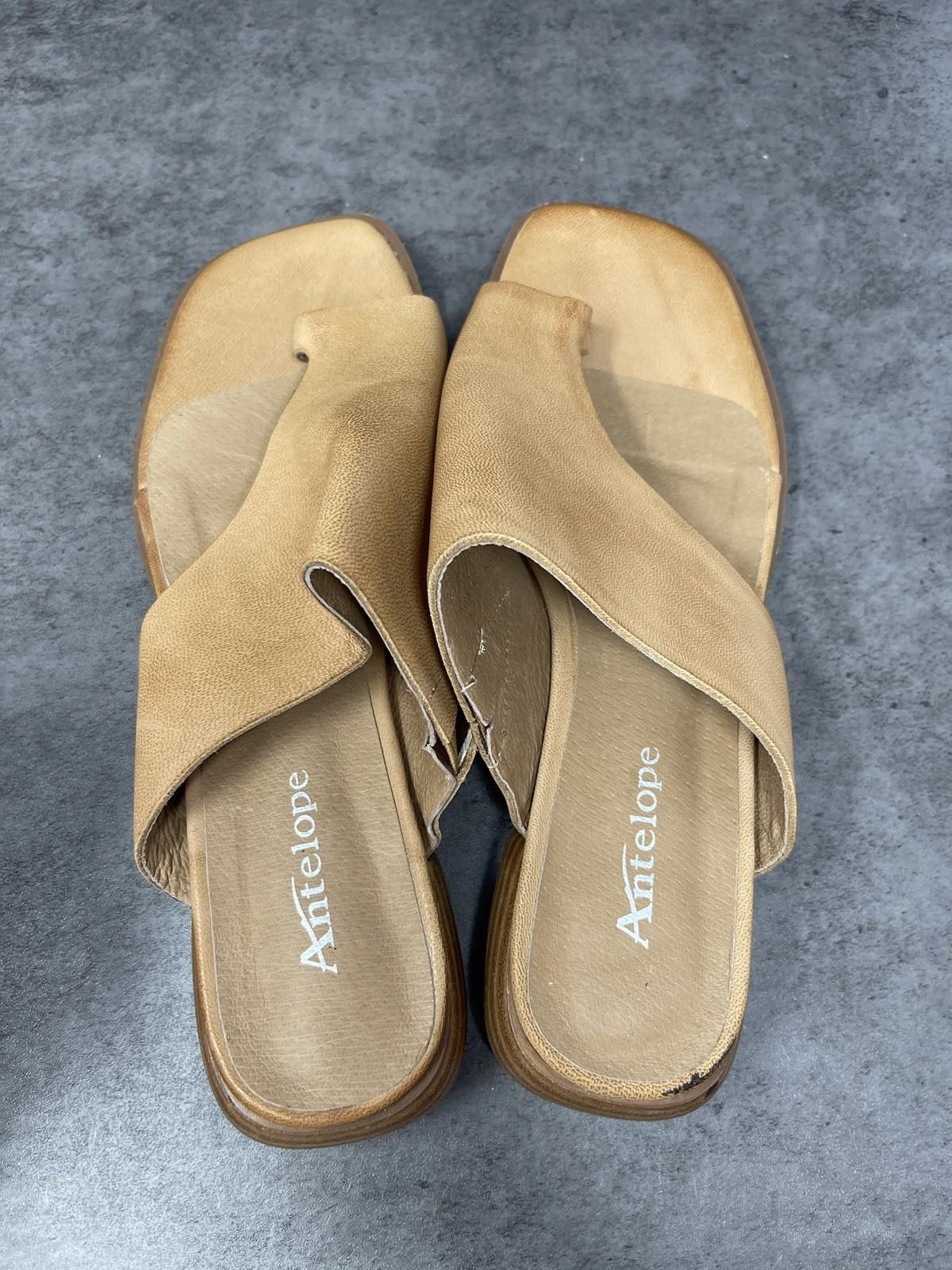 Other Antelope Sandals Womens Size 9 (40) Brown Tan Leather Toe Size US 9 / IT 39 - 9 Thumbnail