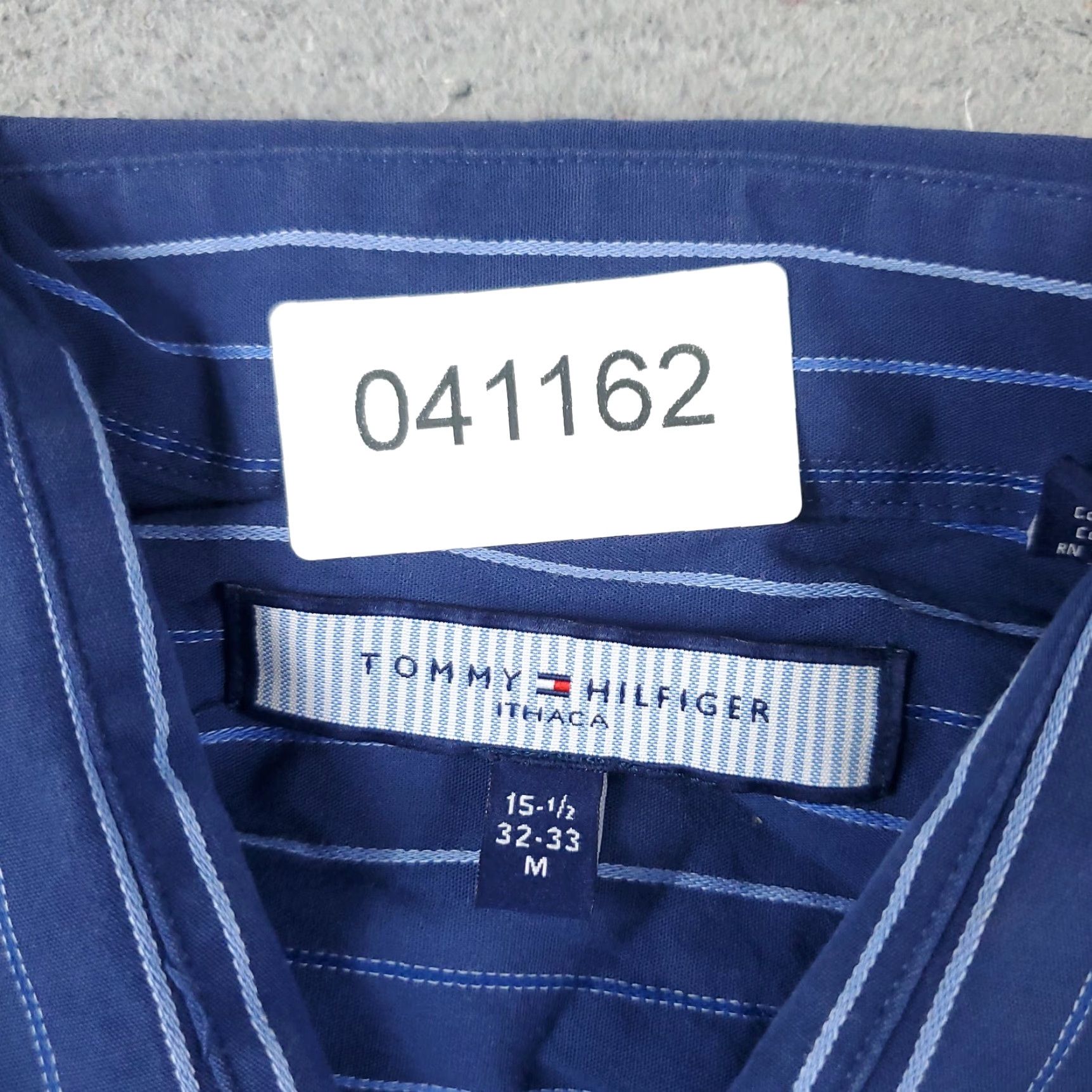 Tommy Hilfiger Tommy Hilfiger Shirt Mens Medium Blue Stripe French Cuff Button-Up Long Sleeve Cotton Size US M / EU 48-50 / 2 - 8 Thumbnail