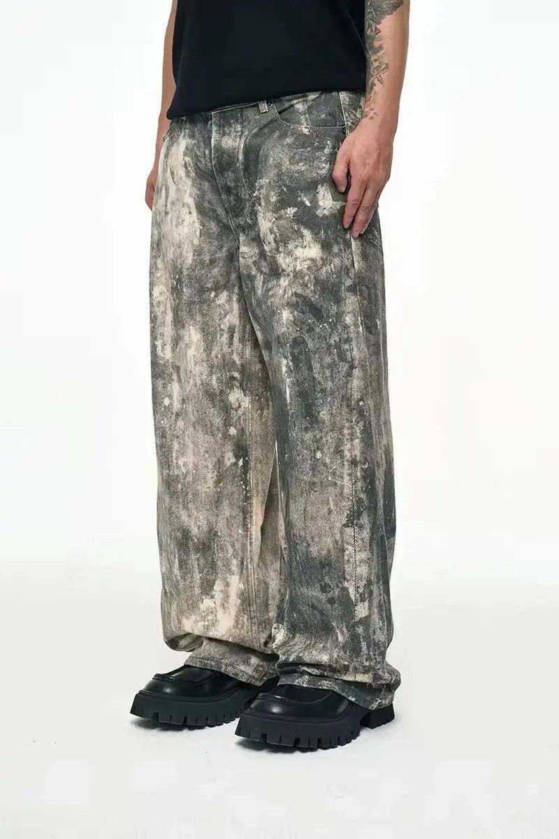 Japanese Brand Dirty Cement Camo Design Jeans Denim Size US 32 / EU 48 - 5 Thumbnail