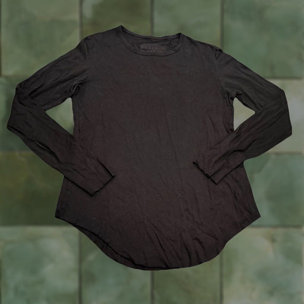Frank & Eileen Frank & Eileen Tee Lab Top Classic Long Sleeve Shirt S Black Supima Cotton Women's Casual Pullover Modern Lux Preppy 100% Cotton Size S / US 4 / IT 40 - 1 Thumbnail