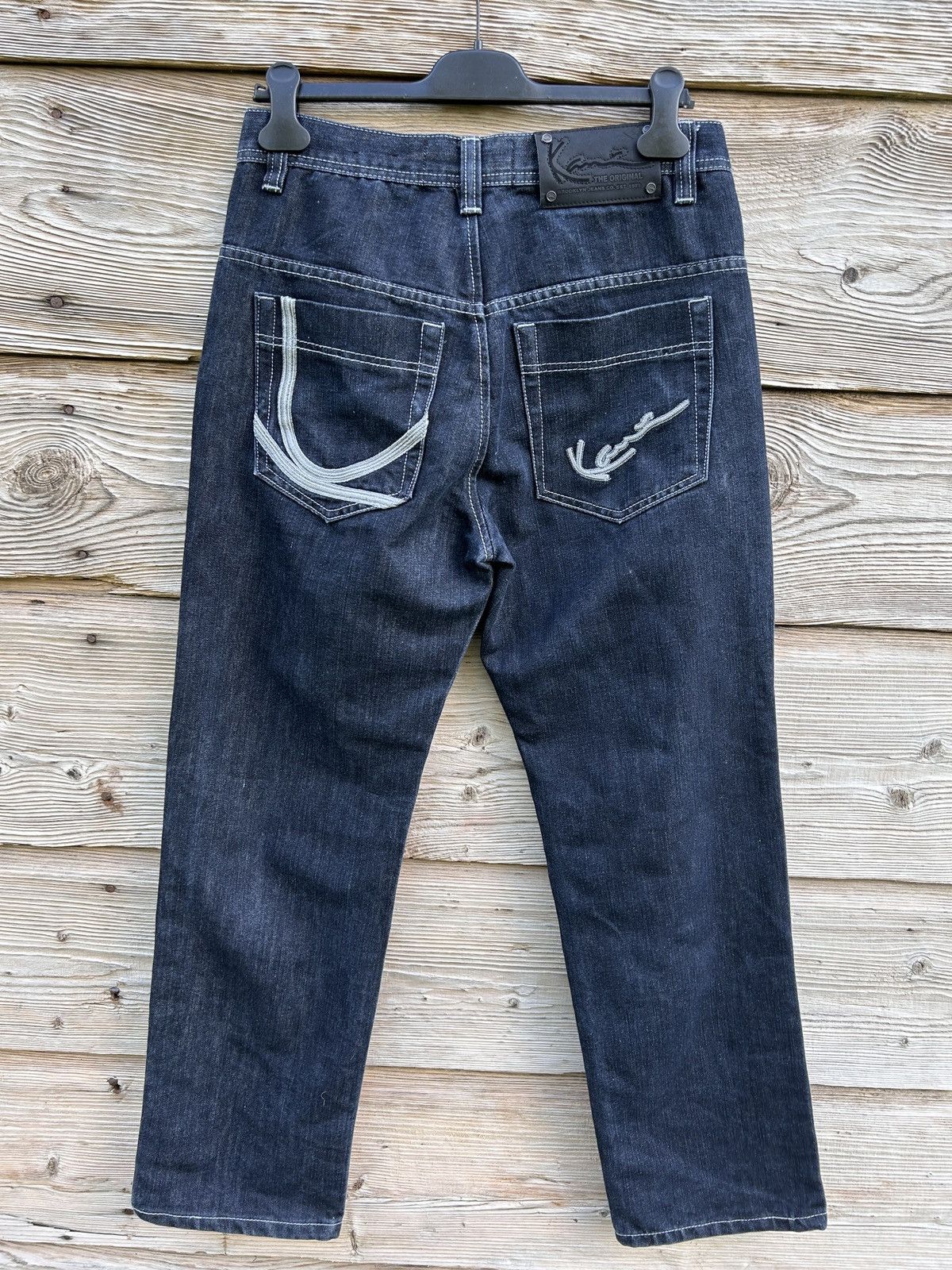 Karl Kani Vintage Karl Kani Big Embroidered Logo Denim Jeans 32 Size US 32 / EU 48 - 1 Thumbnail
