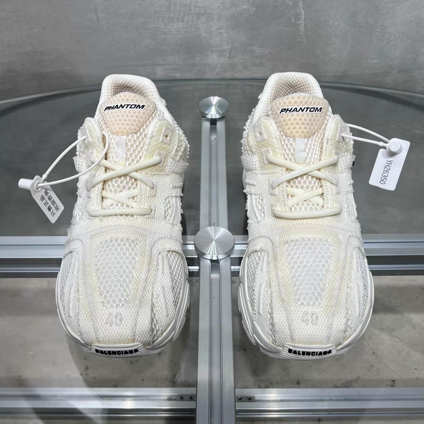 Balenciaga Balenciaga Phantom White Mesh Sneaker Size 40 Size US 7 / EU 40 - 1 Thumbnail