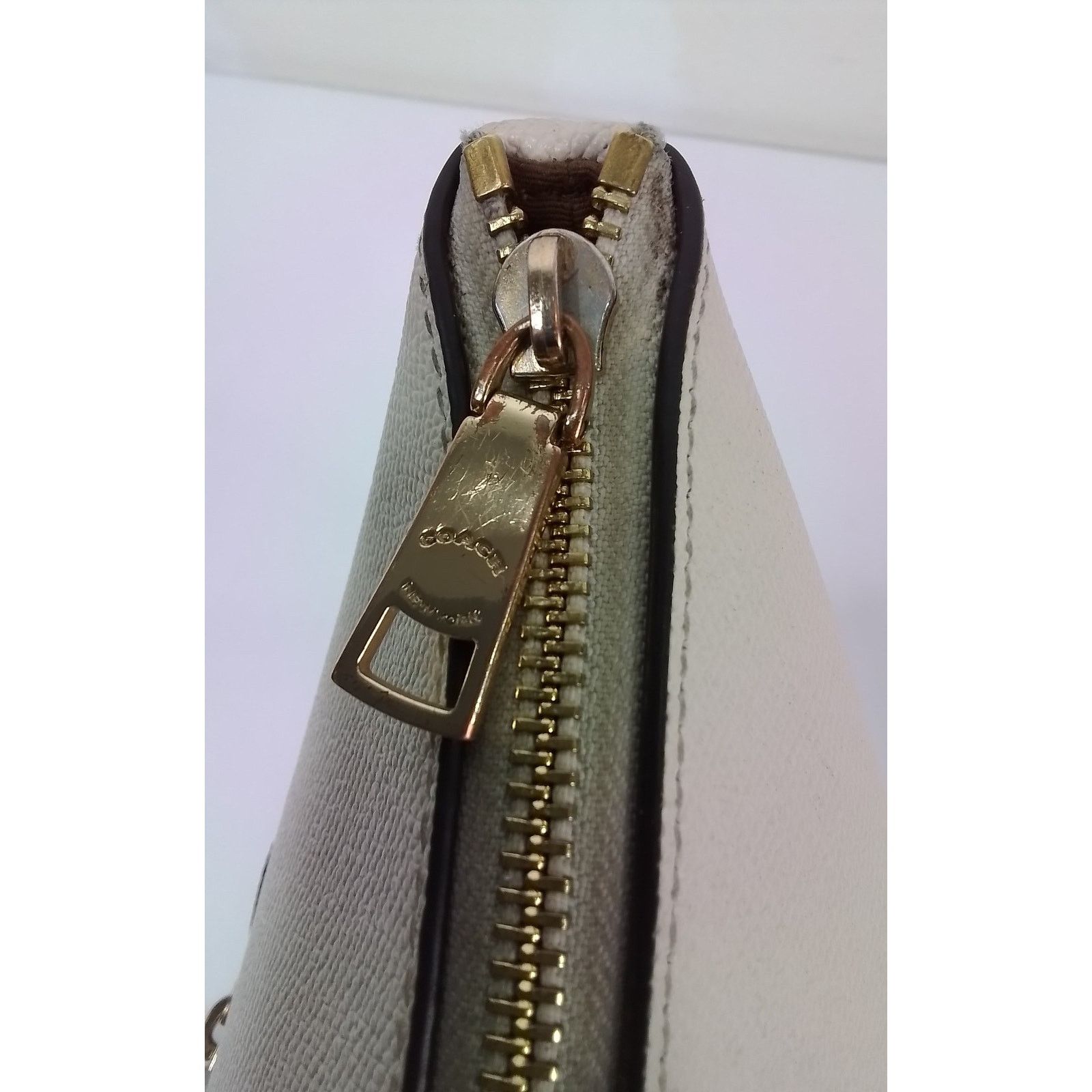 Coach Coach Gallery Leather Tote Purse Gold/Chalk F79608 #J3032 Size ONE SIZE - 9 Thumbnail