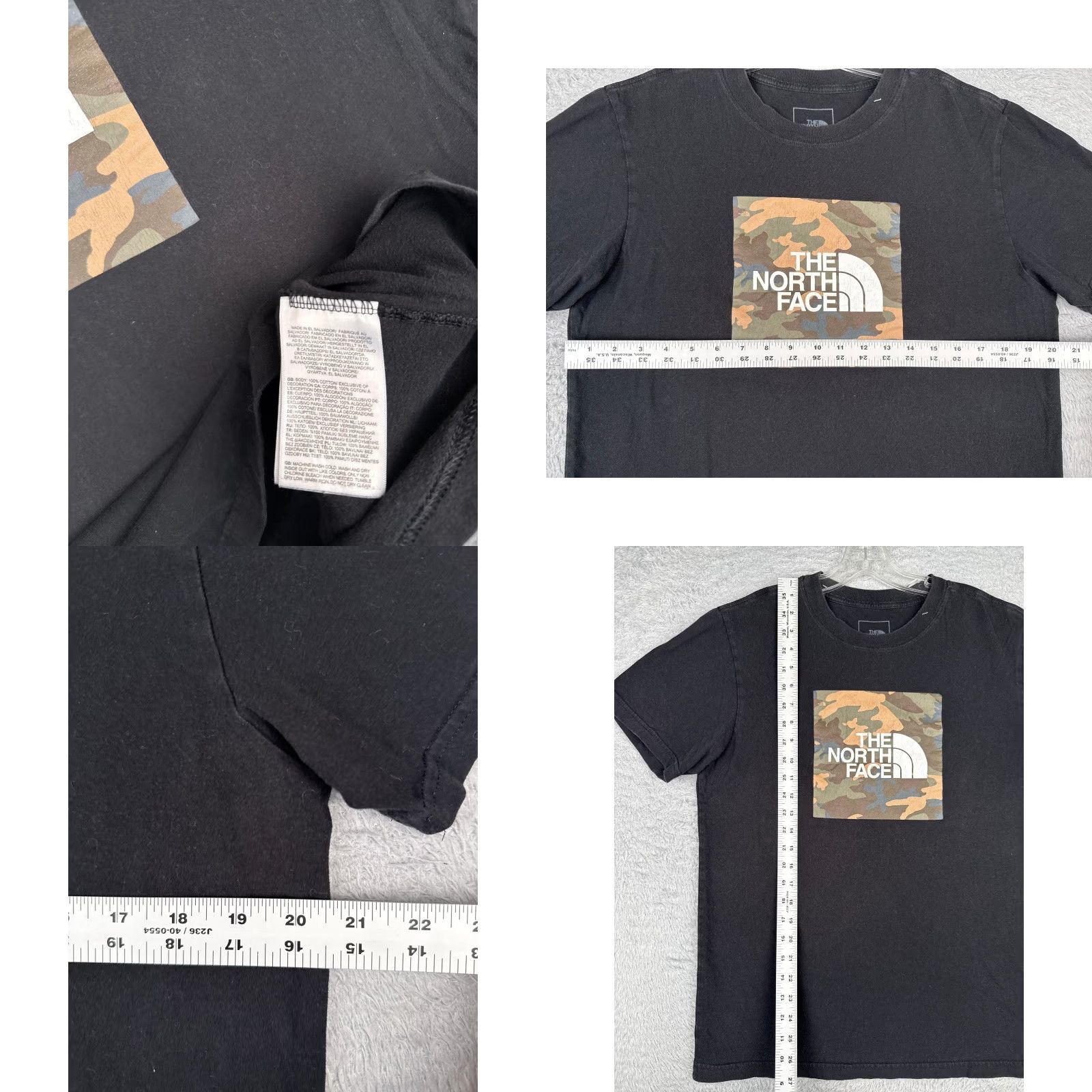 The North Face VINTAGE The North Face Shirt Men M Black Camo Logo Crew Neck Cotton All Seasons Mens Size US M / EU 48-50 / 2 - 8 Thumbnail