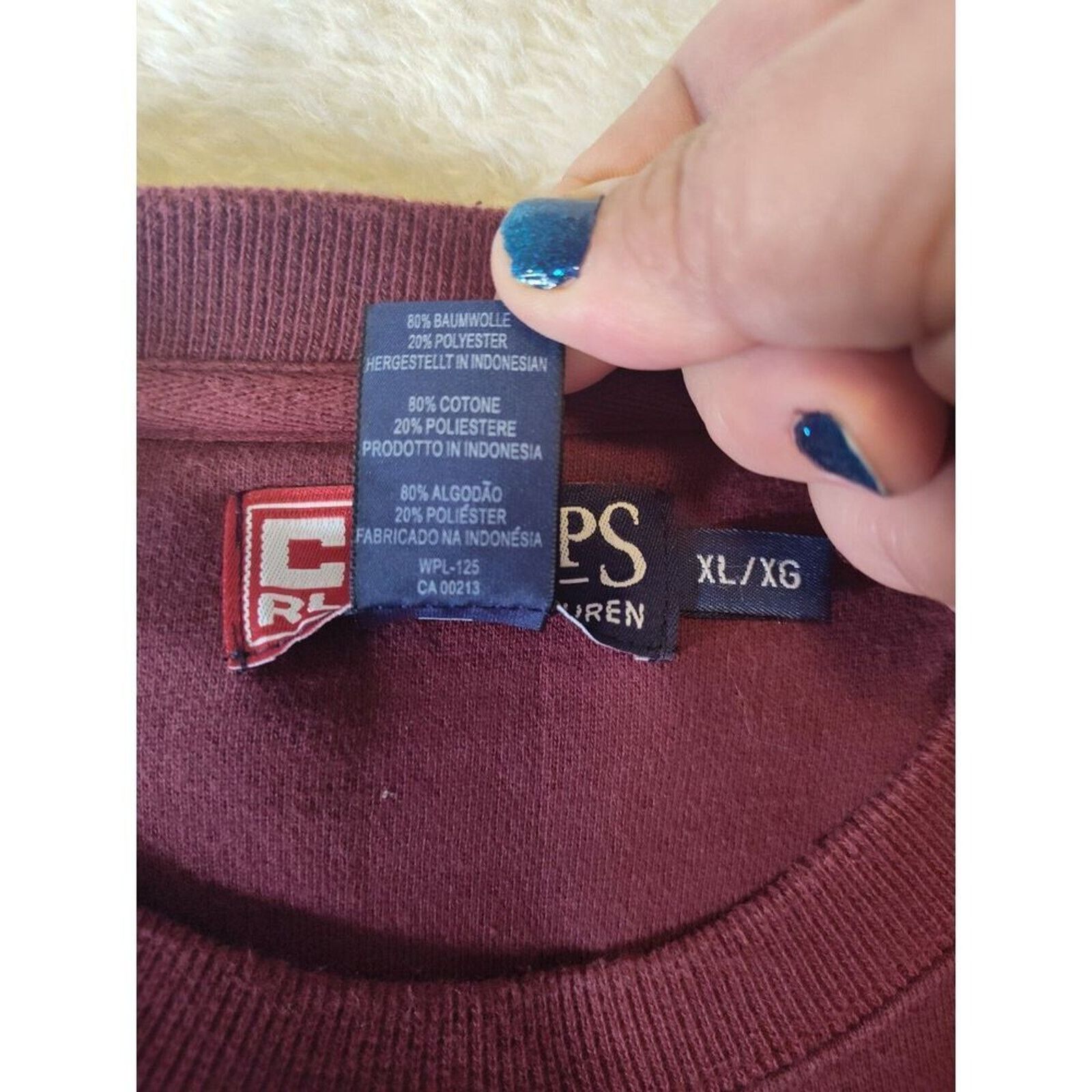 Vintage Vintage Chaps Ralph Lauren Spellout Sweatshirt Mens XL Size US XL / EU 56 / 4 - 10 Thumbnail