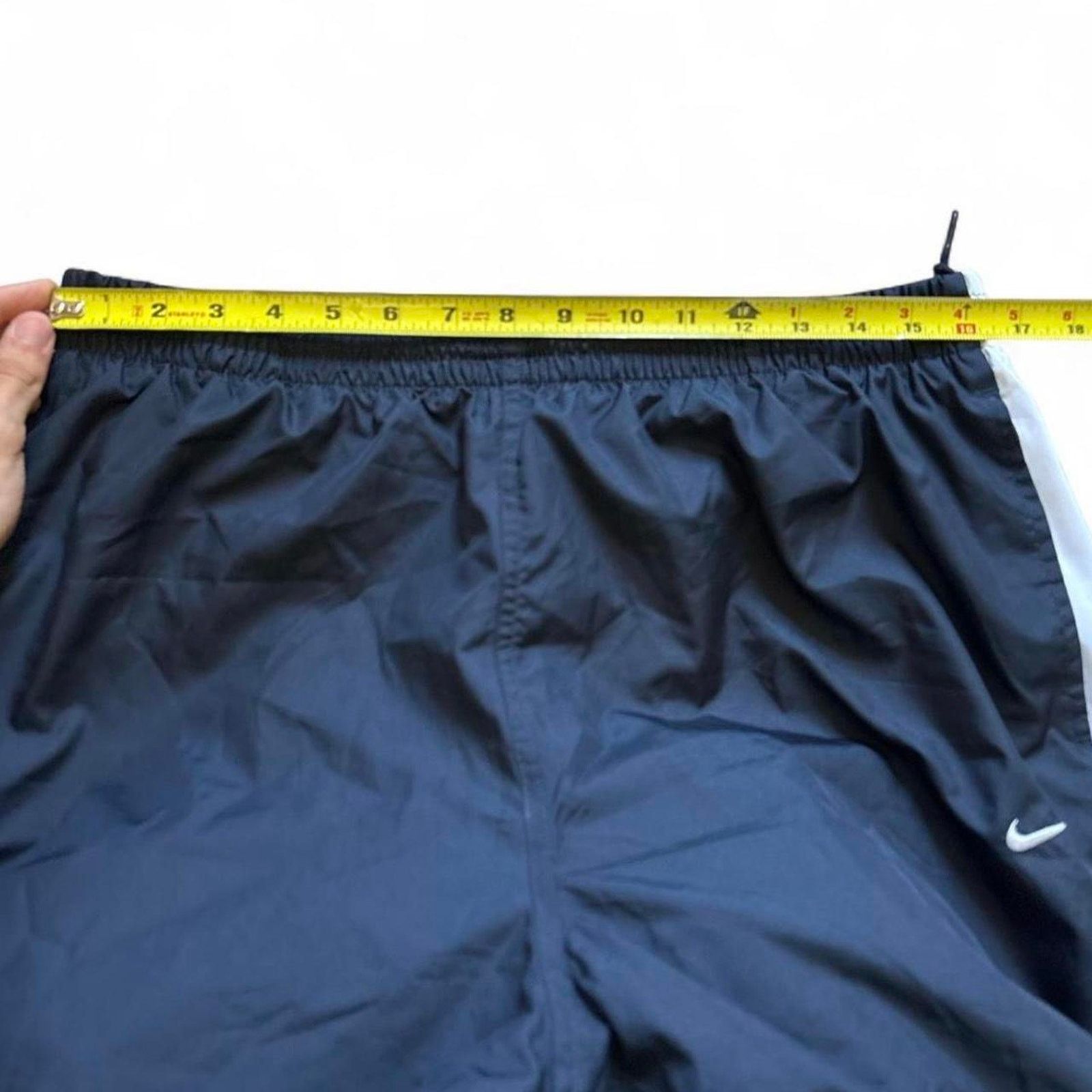 Nike Y2k nike track pants wide leg baggy large navy Size US 32 / EU 48 - 4 Thumbnail