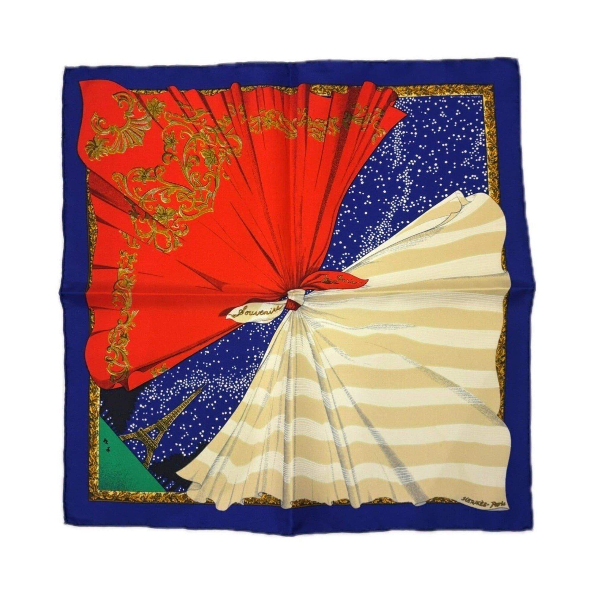 Hermes Hermes Carre 45 "Memories of Paris" Silk Petit Scarf/Muffler Size ONE SIZE - 1 Thumbnail
