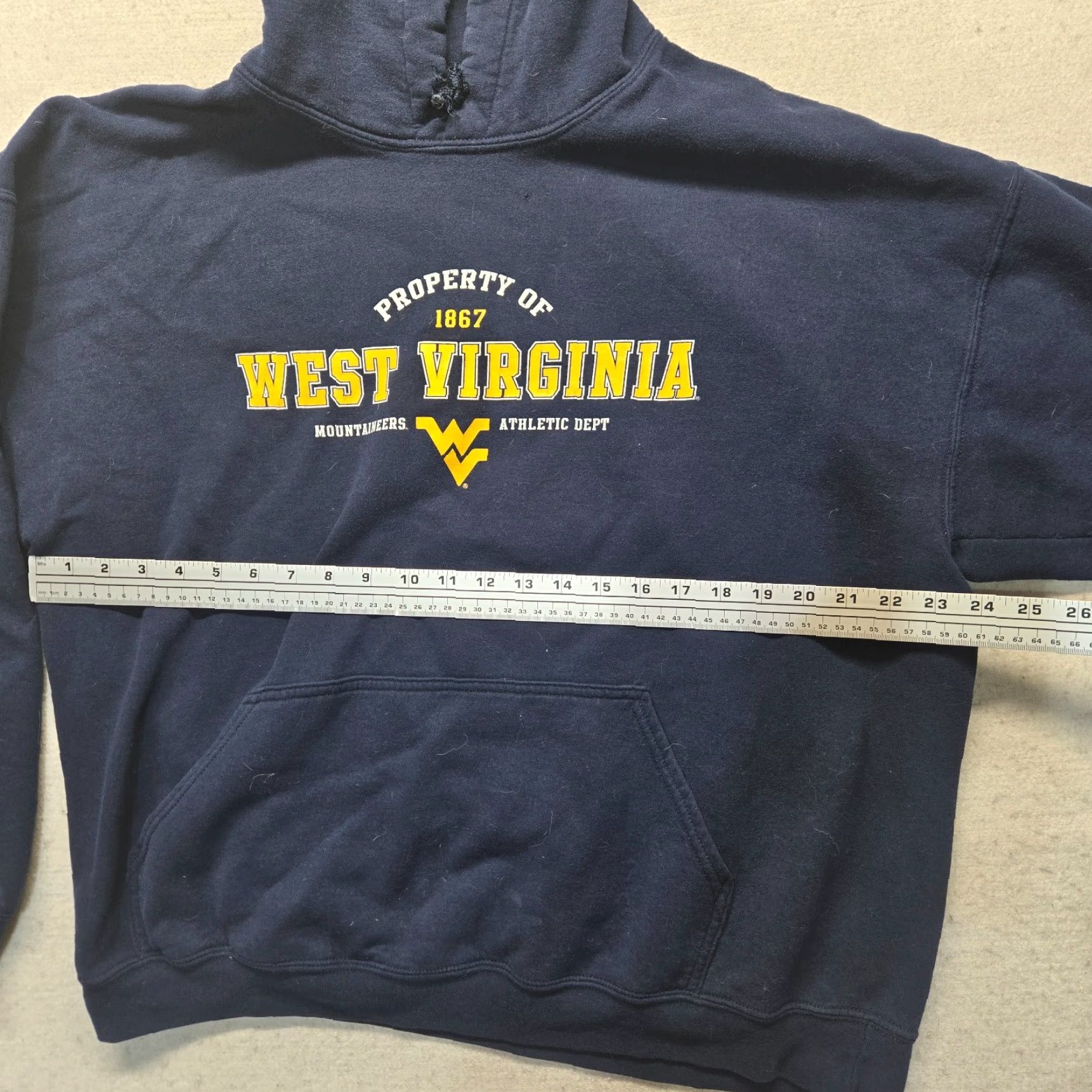 Vintage WV University Mountaineers Hoodie Sweatshirt Jacket Adult XL Blue Logo College NCAA Shirt Womens Size XL / US 12-14 / IT 48-50 - 4 Thumbnail