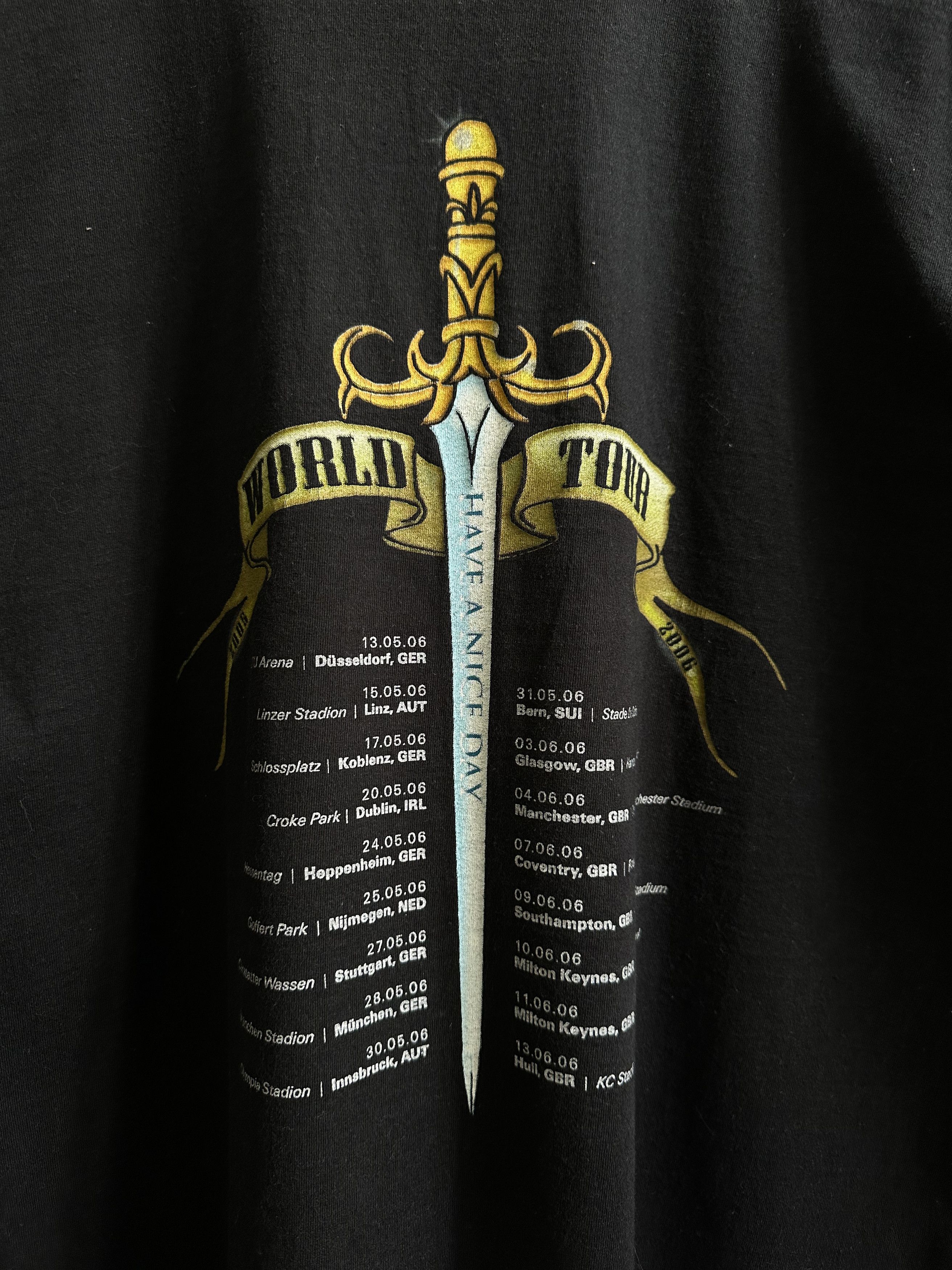 Bon Jovi Bon Jovi Have A Nice Day World Tour 2006 Black T-Shirt Large Size US L / EU 52-54 / 3 - 5 Thumbnail