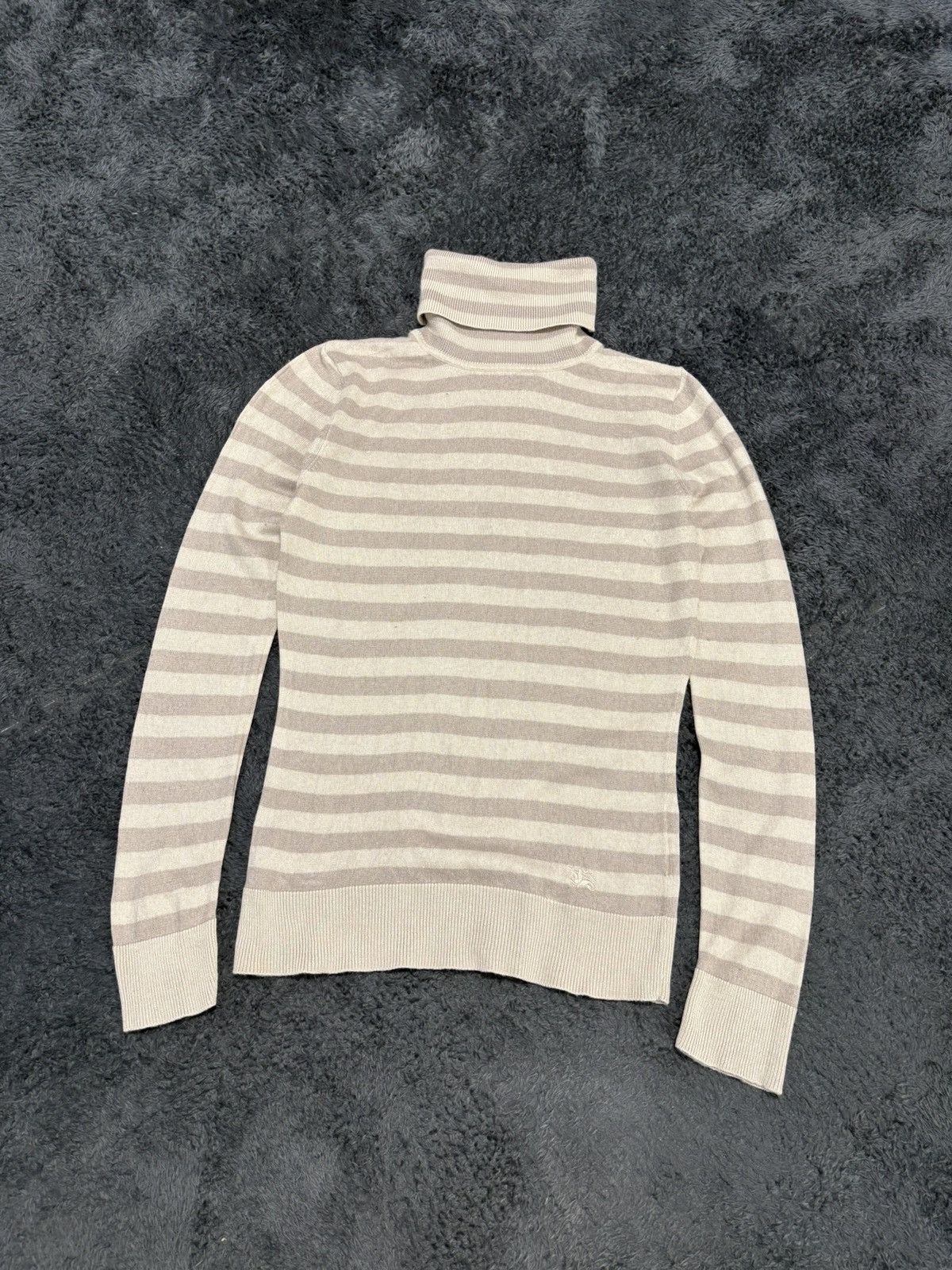 Burberry Burberry Vintage Cute Striped High Neck Sweater Size S / US 4 / IT 40 - 1 Thumbnail