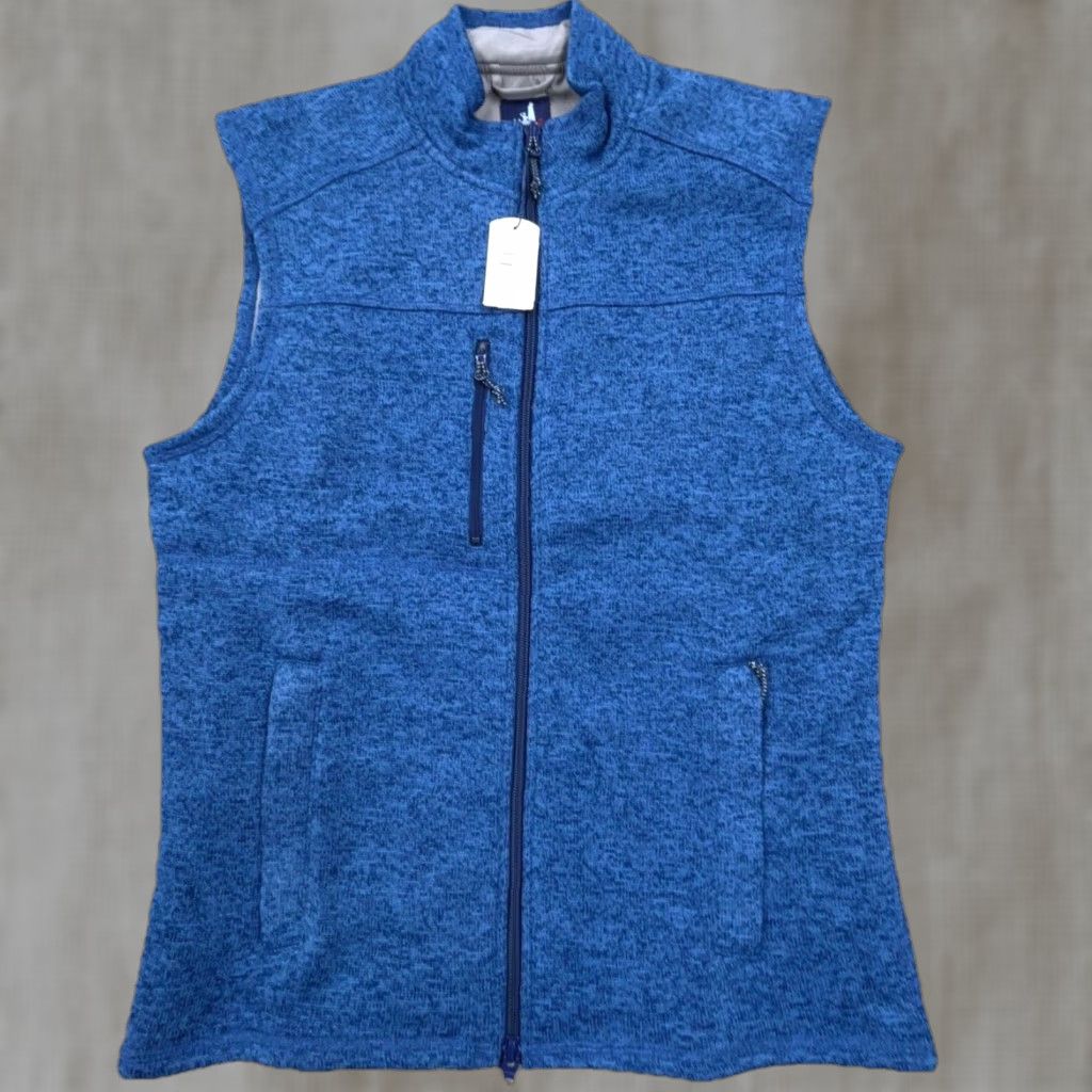 johnnie-O Johnnie O Vest Mens Small Blue Heather Indigo Fleece Adult Size US S / EU 44-46 / 1 - 1 Thumbnail