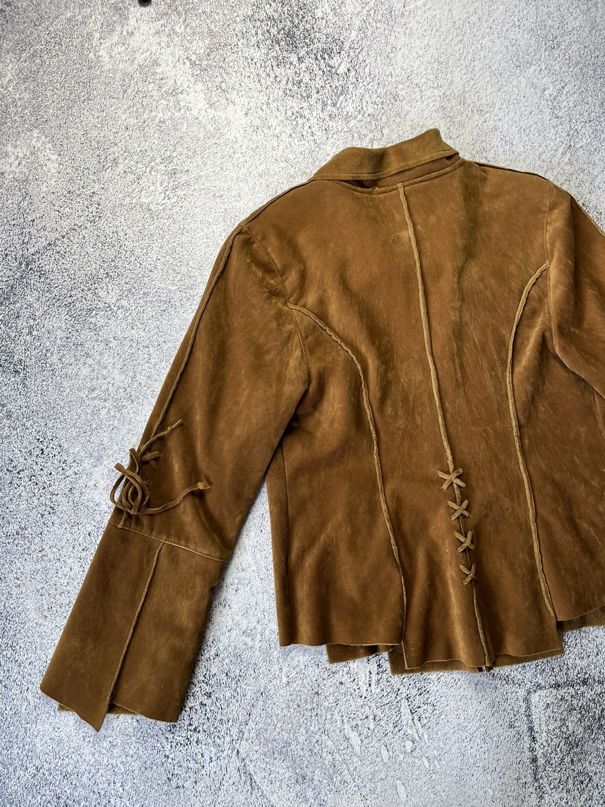 Japanese Brand Vintage Fringed Leather Suede Cowboy Western Jacket Size L / US 10 / IT 46 - 17 Thumbnail