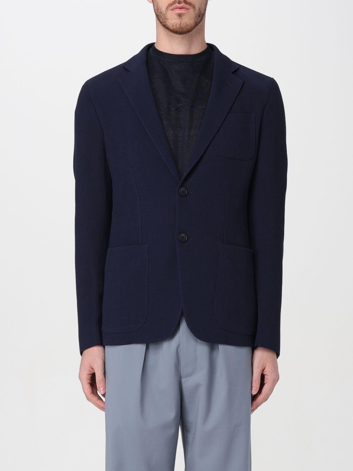 image of Giorgio Armani Jacket Men Blue (Size Large)