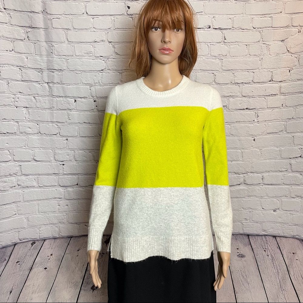 J.Crew New J.Crew Crewneck Colorblock Wool Blend Sweater Size XS Size XS / US 0-2 / IT 36-38 - 1 Thumbnail