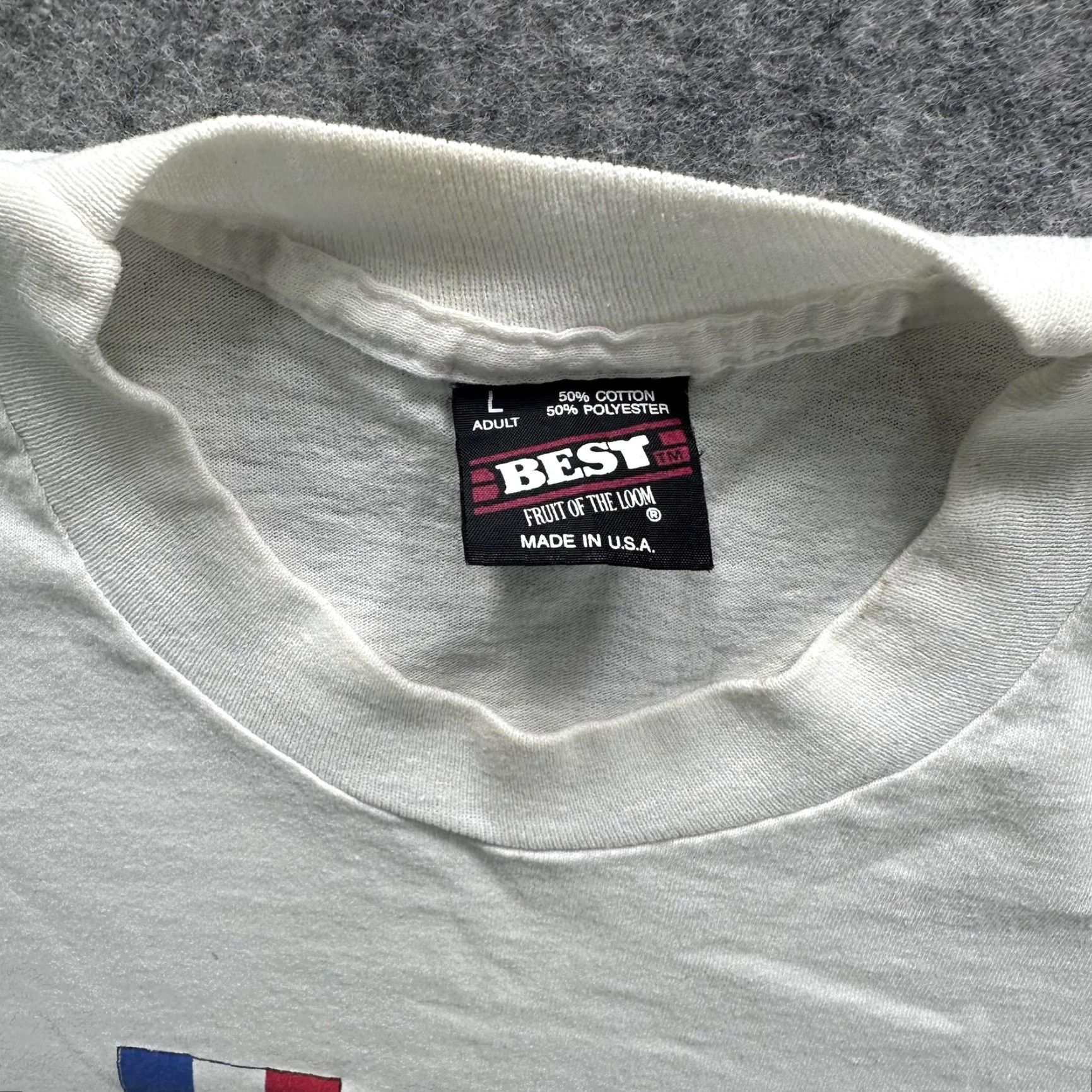 Fruit Of The Loom VINTAGE Giroir Family Reunion Shirt Mens Large White Fruit Of The Loom 90s Size US L / EU 52-54 / 3 - 3 Thumbnail