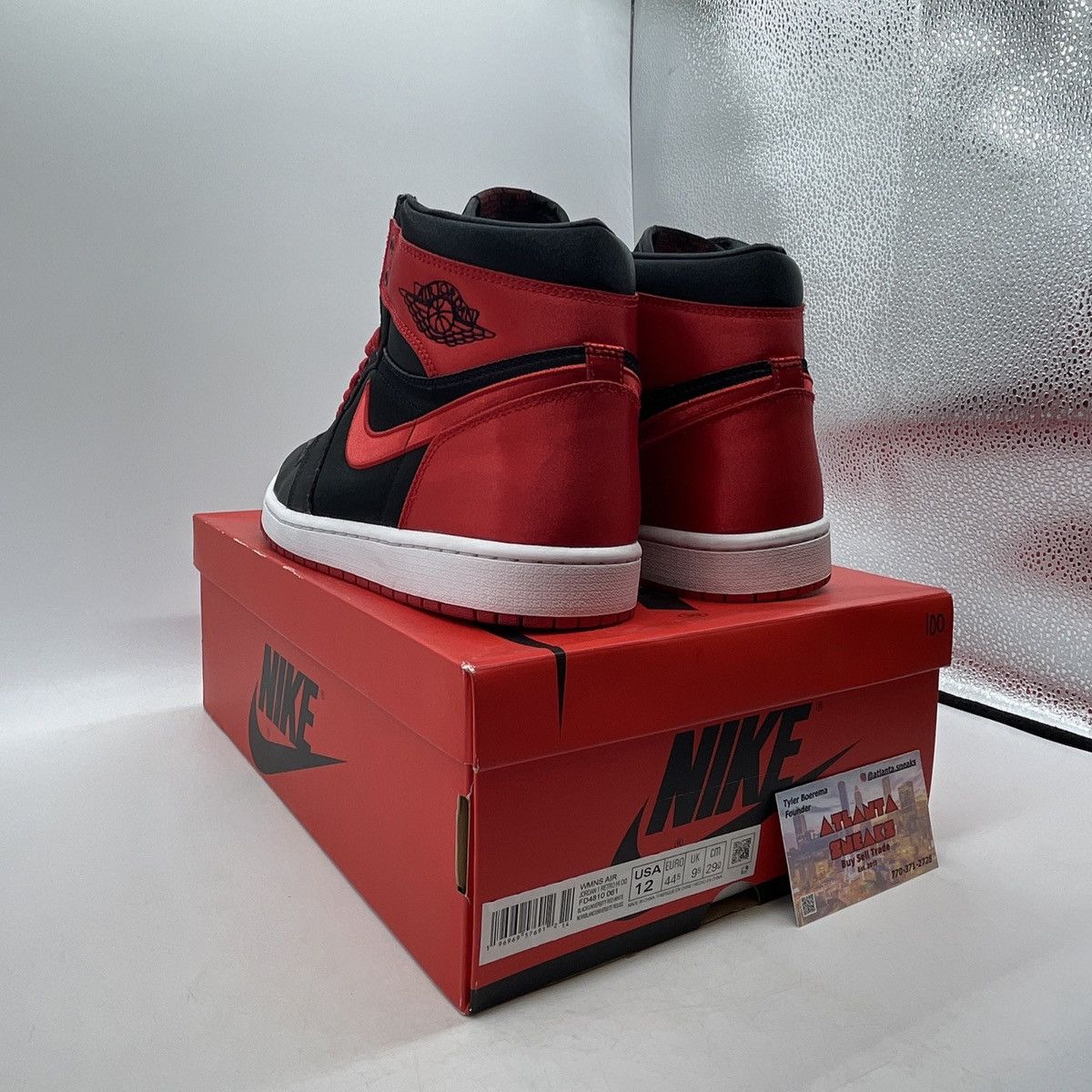 Nike Wmns air Jordan 1 high satin bred Size US 12 / EU 45 - 4 Thumbnail