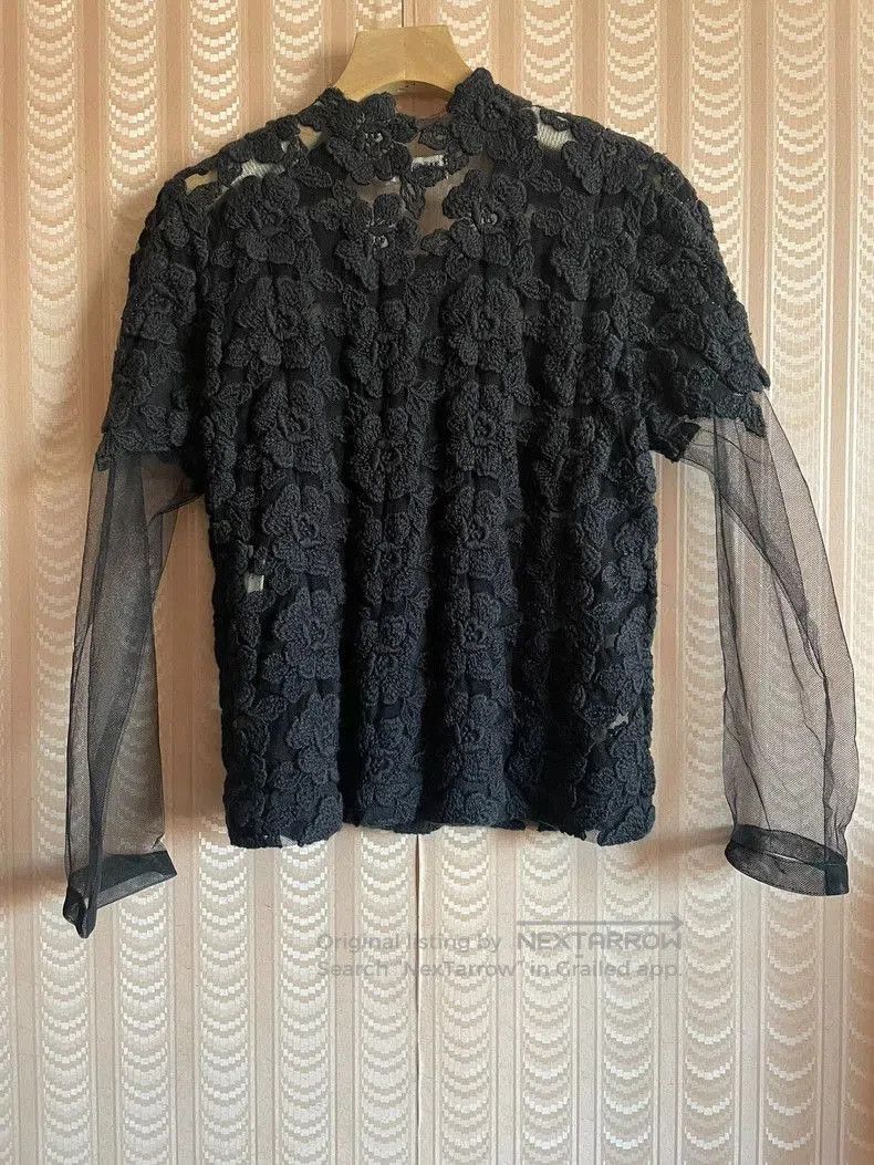 Comme des Garcons Vintage Comme des Garcons Black Knit Cardigan . Size US S / EU 44-46 / 1 - 2 Thumbnail