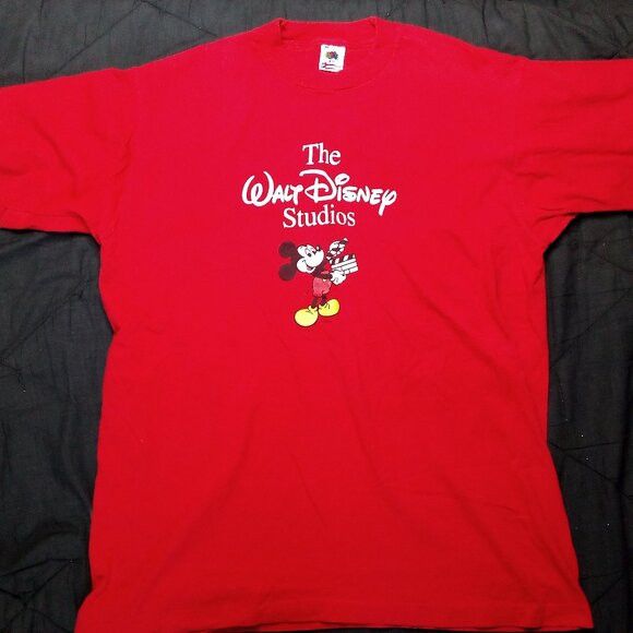 Disney × Vintage Vintage 90s Walt Disney Studios Mickey Mouse T-Shirt Size US XL / EU 56 / 4 - 2 Thumbnail