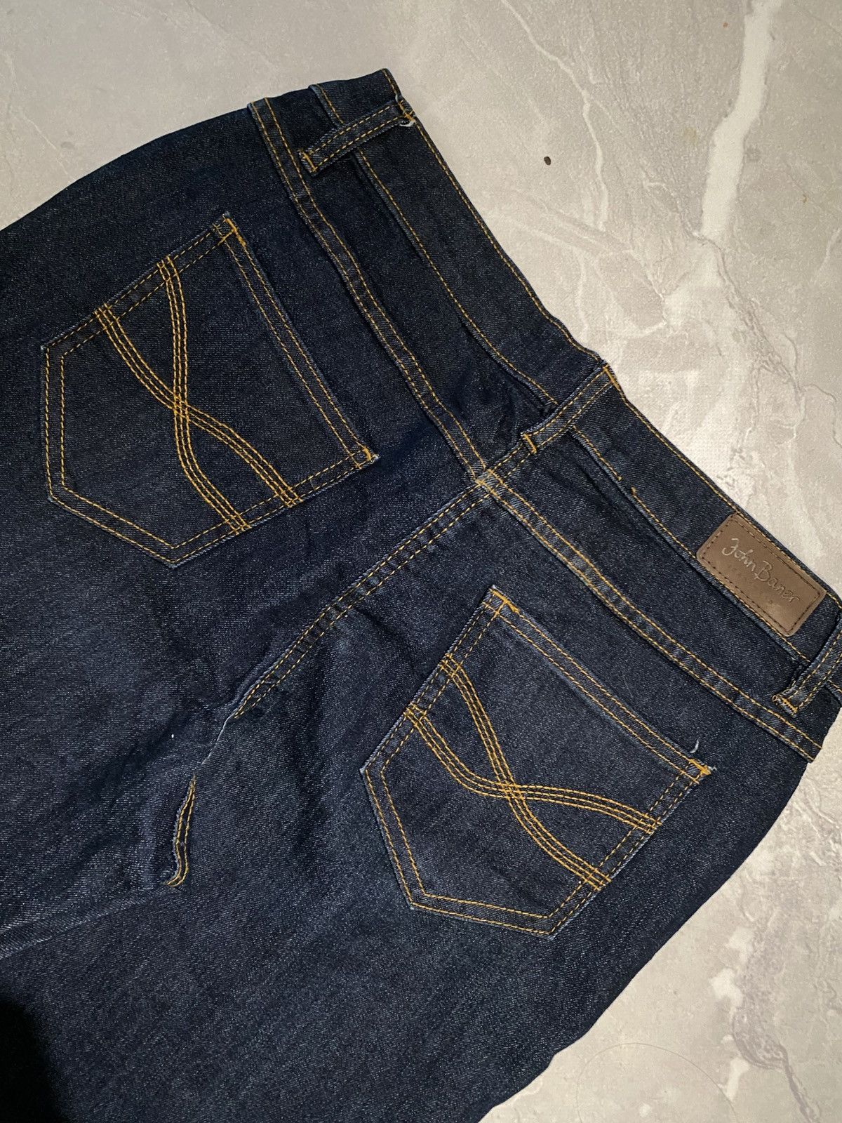 Vintage Underground Washed Flared Denim Uneven Fade Raw Look Size US 31 - 8 Thumbnail