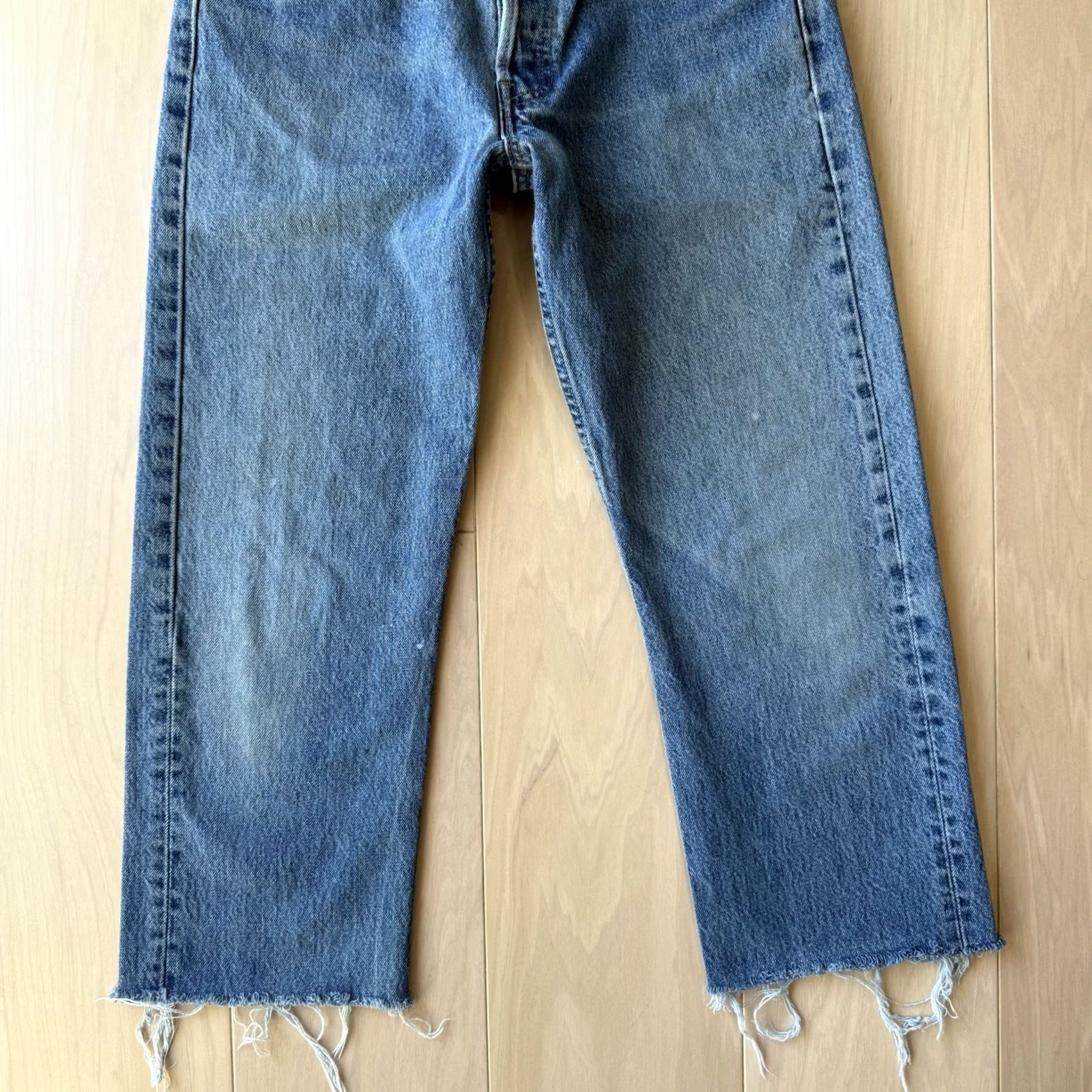 Levi's VINTAGE Levi's 501 Jeans 29 Blue 90s Medium Wash Made USA Workwear Non Selvedge Mens Jeans Regular Size US 29 - 4 Thumbnail