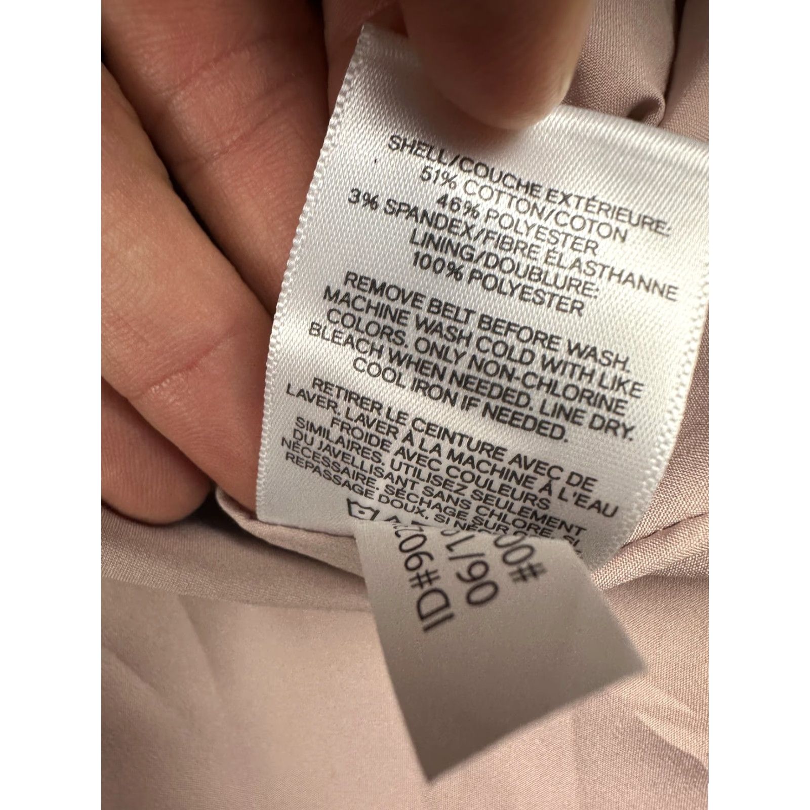 Express VINTAGE: No — Express Coat Womens L Pink Cotton Blend Trench Long Overcoat Zip Pockets NWT Size L / US 10 / IT 46 - 6 Thumbnail
