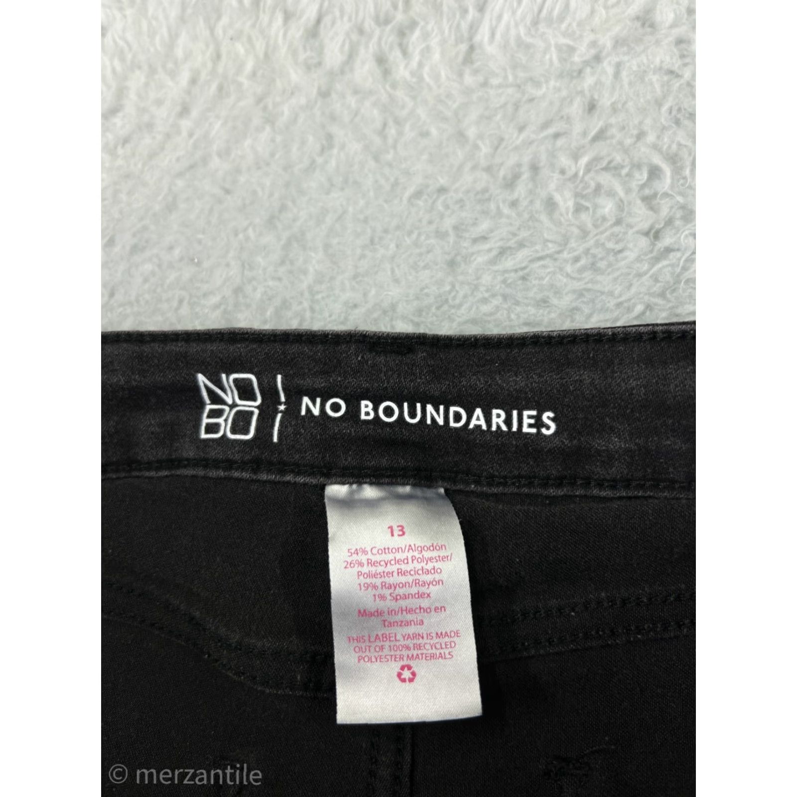 Vintage No Boundaries Jeans Womens 13 High Rise Denim Black Cotton Blend Slim Tapered 5-Pocket Designer Cowboy Southwestern 90s Womens Size 34" / US 12 / IT 48 - 4 Thumbnail