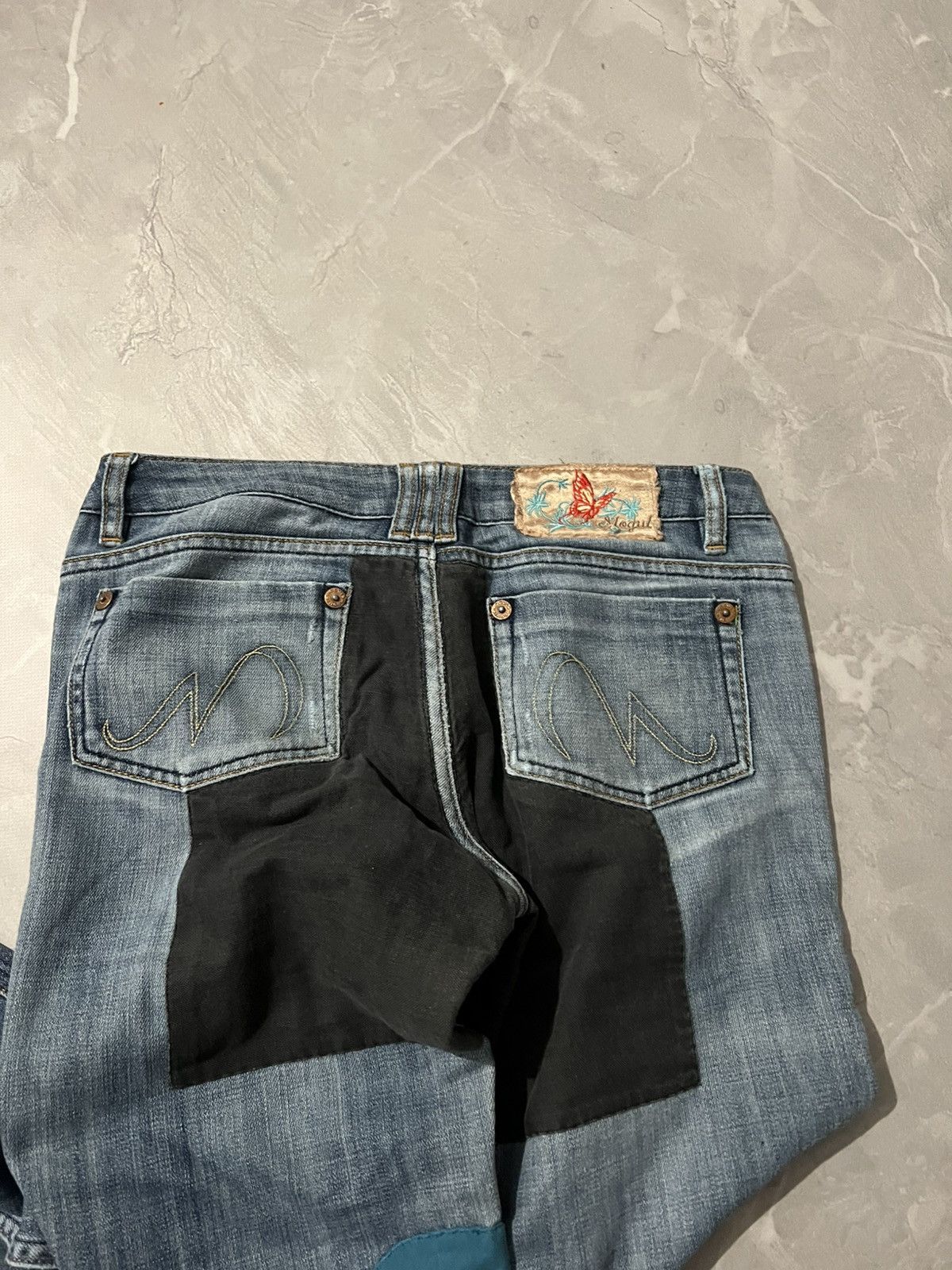Japanese Brand Archive Patchwork Flared Glamour Fit — Japanese Street Style Size US 32 / EU 48 - 5 Thumbnail