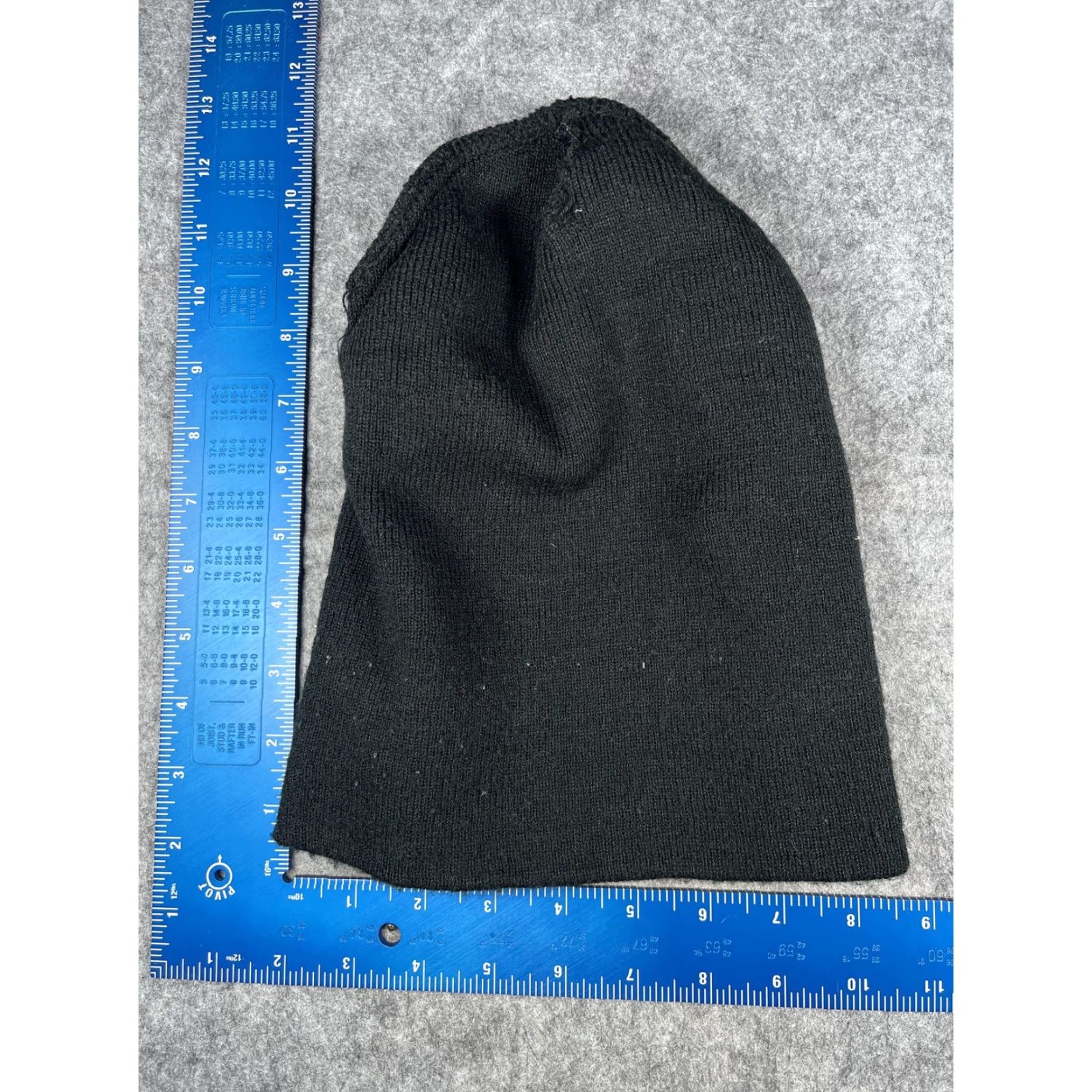 Vintage Knit Hat Beanie Mens One Size Black Red A VC Logo Stretch Cuffed Winter Size ONE SIZE - 7 Thumbnail