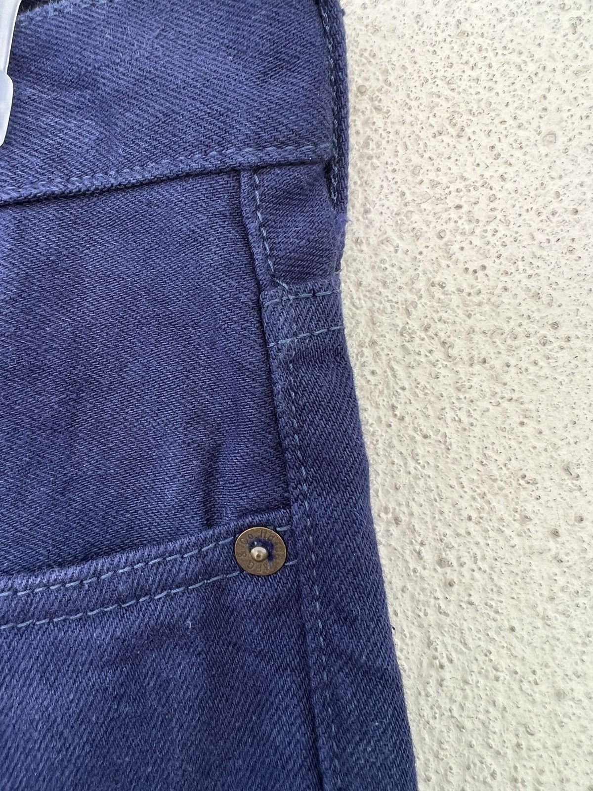 Japan Blue Japan Blue JB0625 Leather Patch Indigo Denim Slim Jeans Size US 31 - 10 Thumbnail