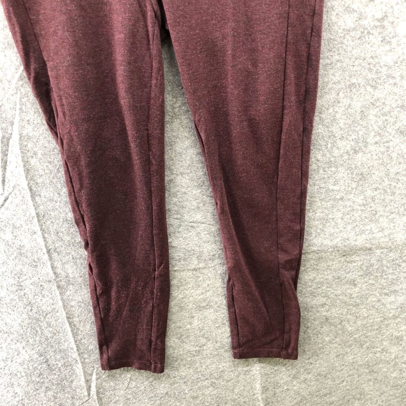 Loft LOFT Ann Taylor Leggings Womens L Wine Red Burgundy Knit Lounge Pull On Ankle 25in Inseam Elastic Waist Comfort Boyfriends? Size 36" / US 14 / IT 50 - 4 Thumbnail