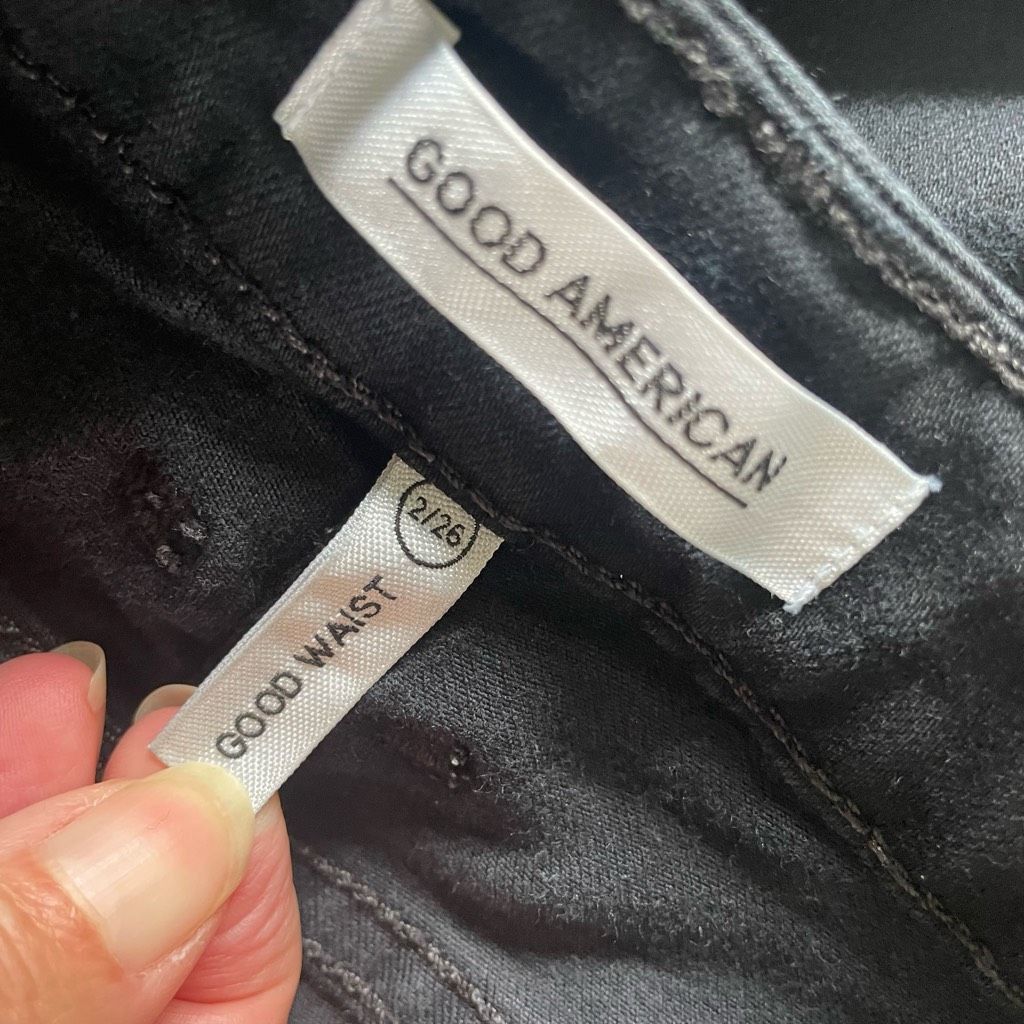 Other Good American Good Waist Exposed Zip Skinny Crop Jeans Raw H Size 26" / US 2 / IT 38 - 7 Thumbnail