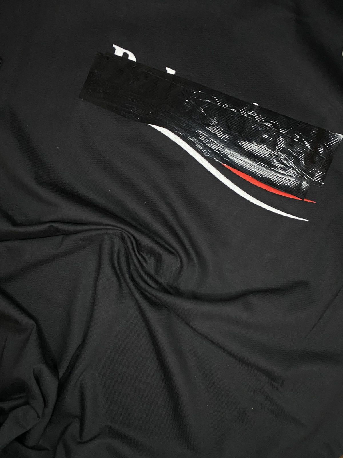 Balenciaga 🔥 BALENCIAGA 🔥 GAFFER T'SHIRT LARGE FIT BLACK WHITE AND RED Size US XXS / EU 40 - 11 Thumbnail