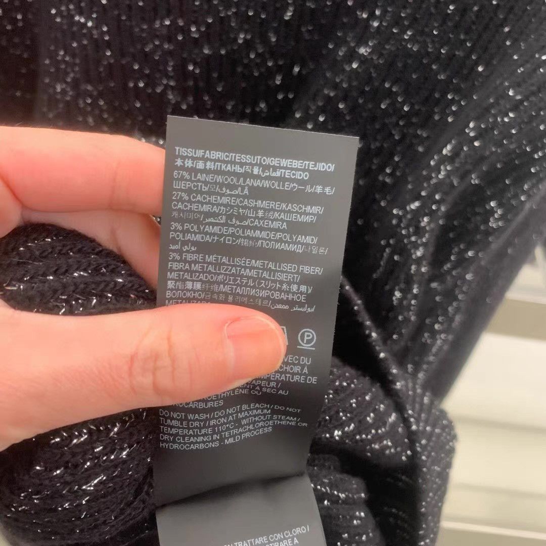 Saint Laurent Paris Saint Laurent Silver Thread Wool and Cashmere Sweate Ｑ23 Size US L / EU 52-54 / 3 - 3 Thumbnail