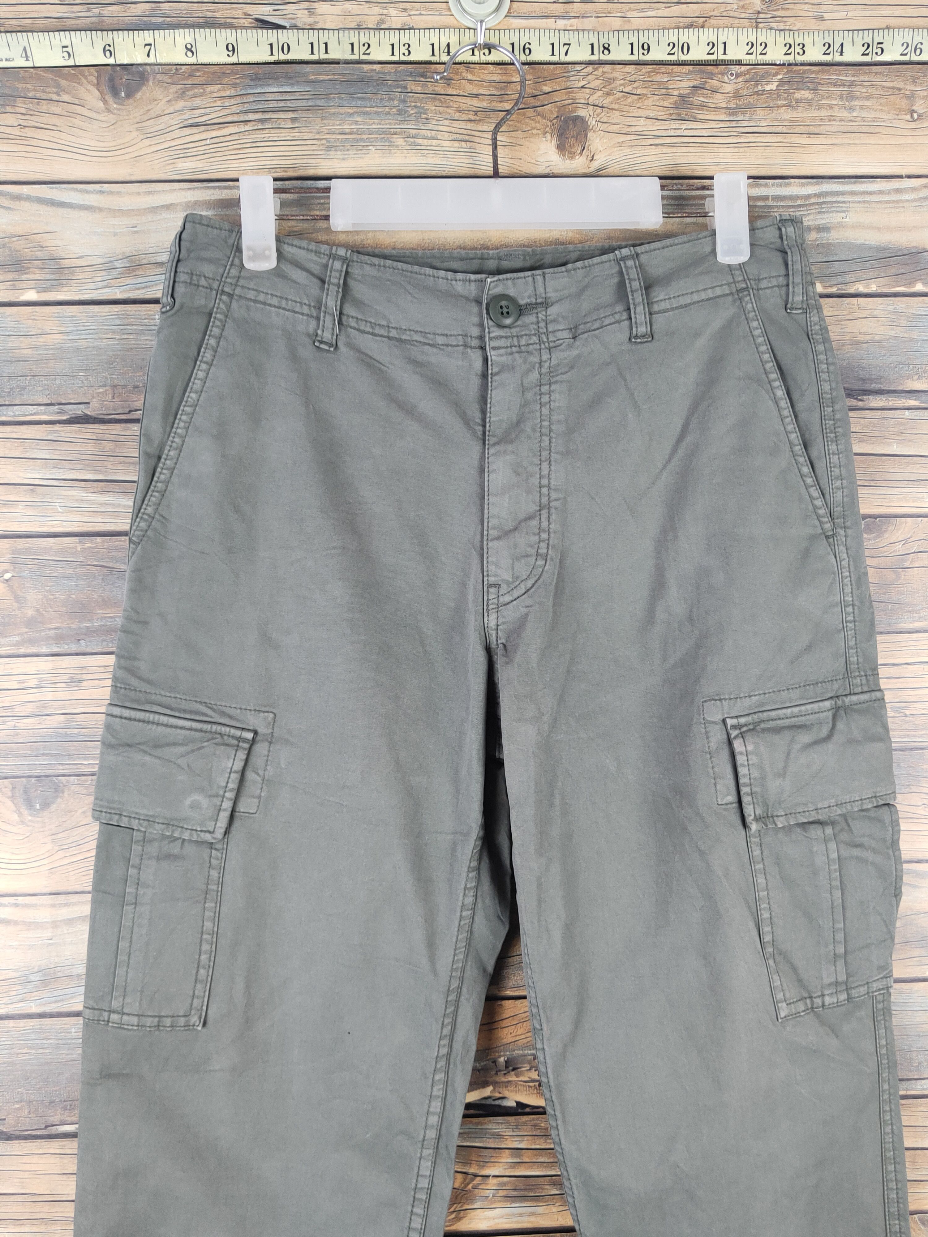 Japanese Brand DL Uniqlo Green Multipocket Tactical Cargo Pants #1502 Size US 29 - 2 Thumbnail