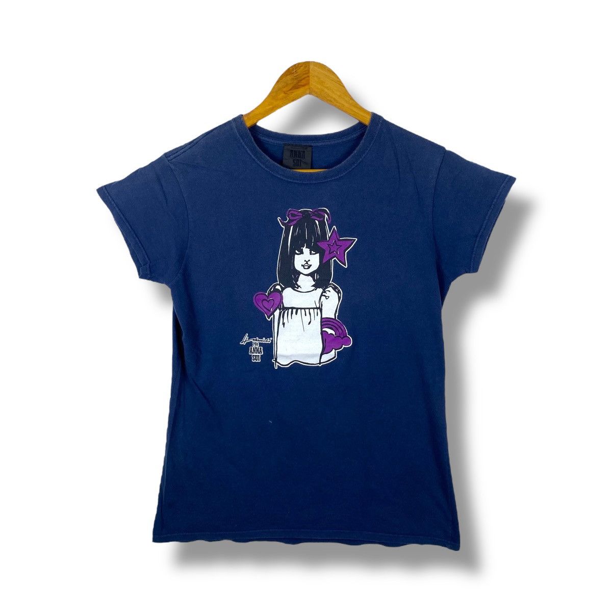 Anna Sui Barbara Hulanicki For Anna Sui Graphic Women Tops Tee Shirt Size M / US 6-8 / IT 42-44 - 1 Thumbnail