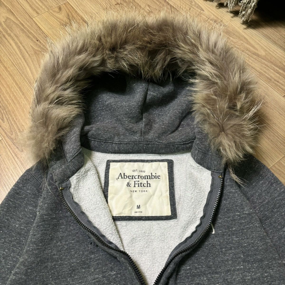 14th Addiction × If Six Was Nine × Le Grande Bleu (L.G.B.) Abercrombie & fitch Fur jacket hoodie IfSixWasNine LGB Style Size US M / EU 48-50 / 2 - 8 Thumbnail