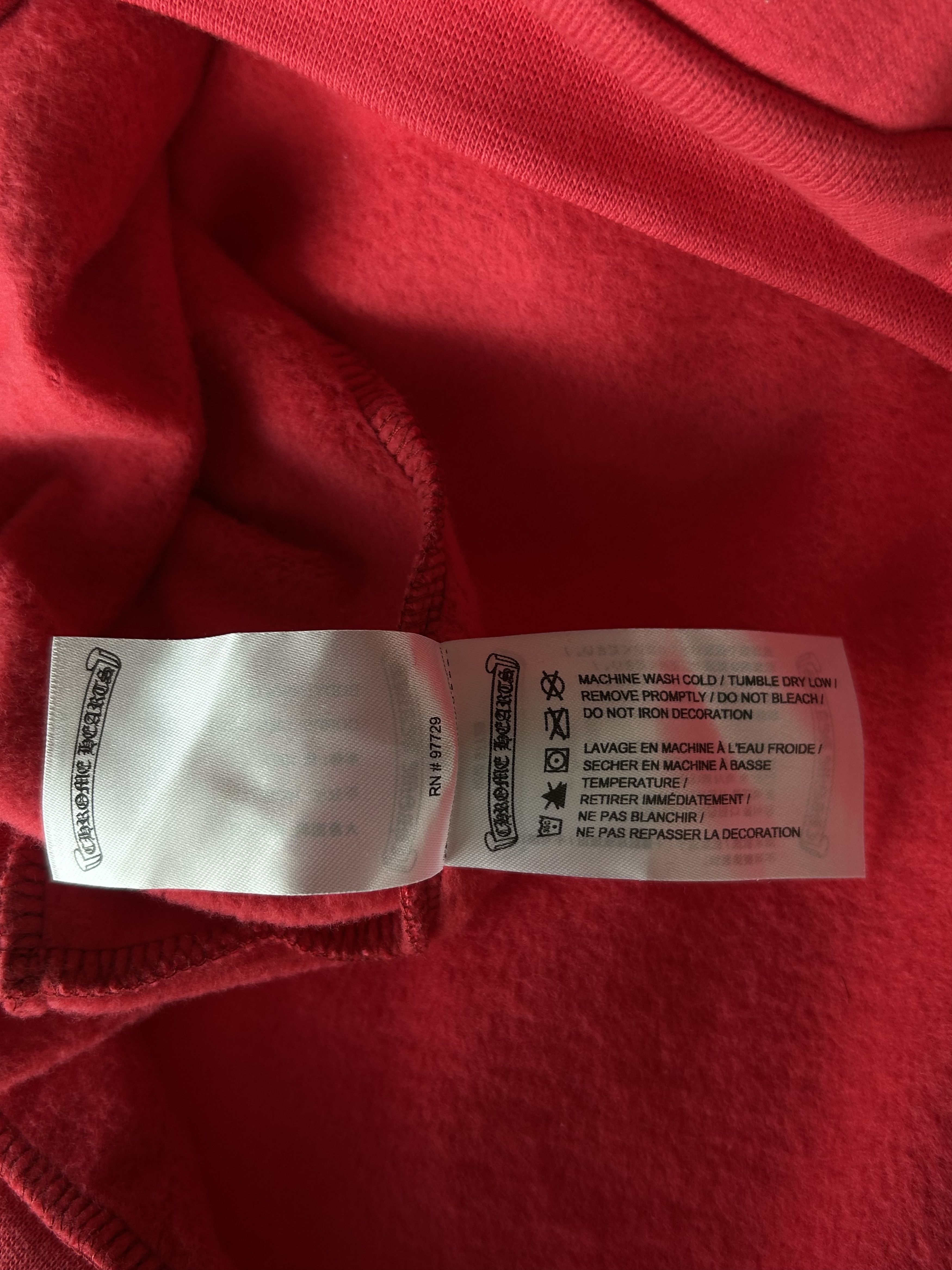 Chrome Hearts Chrome Hearts Red & White Scroll Logo Hoodie Size US XL / EU 56 / 4 - 5 Thumbnail