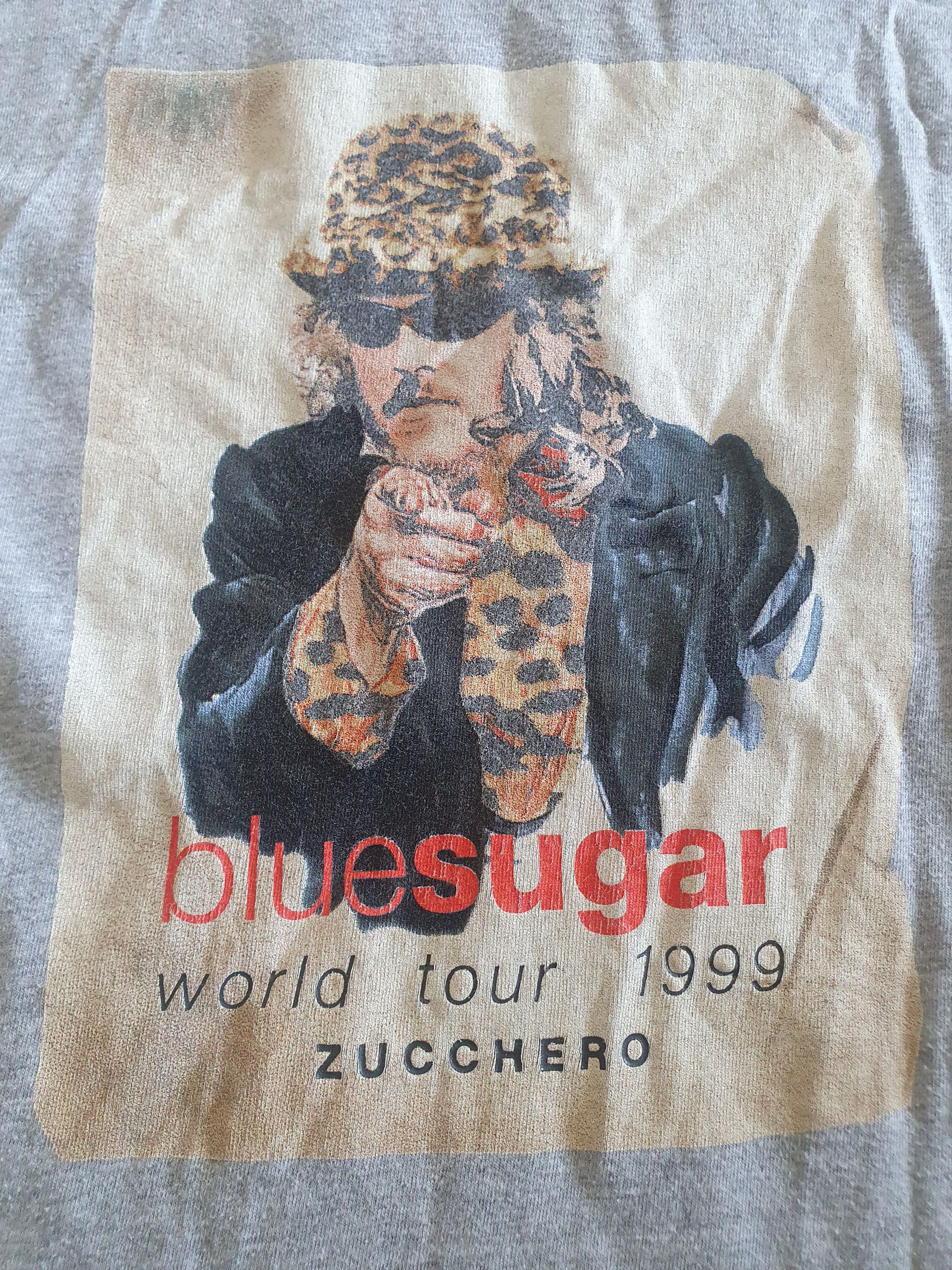 Band Tees × Hanes × Vintage Zucchero Blue Sugar Fornaciari World Tour Vtg 1999 tee sz L Size US L / EU 52-54 / 3 - 7 Thumbnail