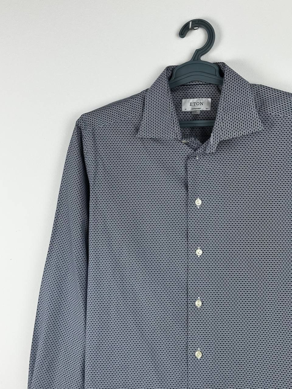 Eton Eton Shirt Contemporary Fit Blue Pattern Size 42 Size US L / EU 52-54 / 3 - 1 Thumbnail