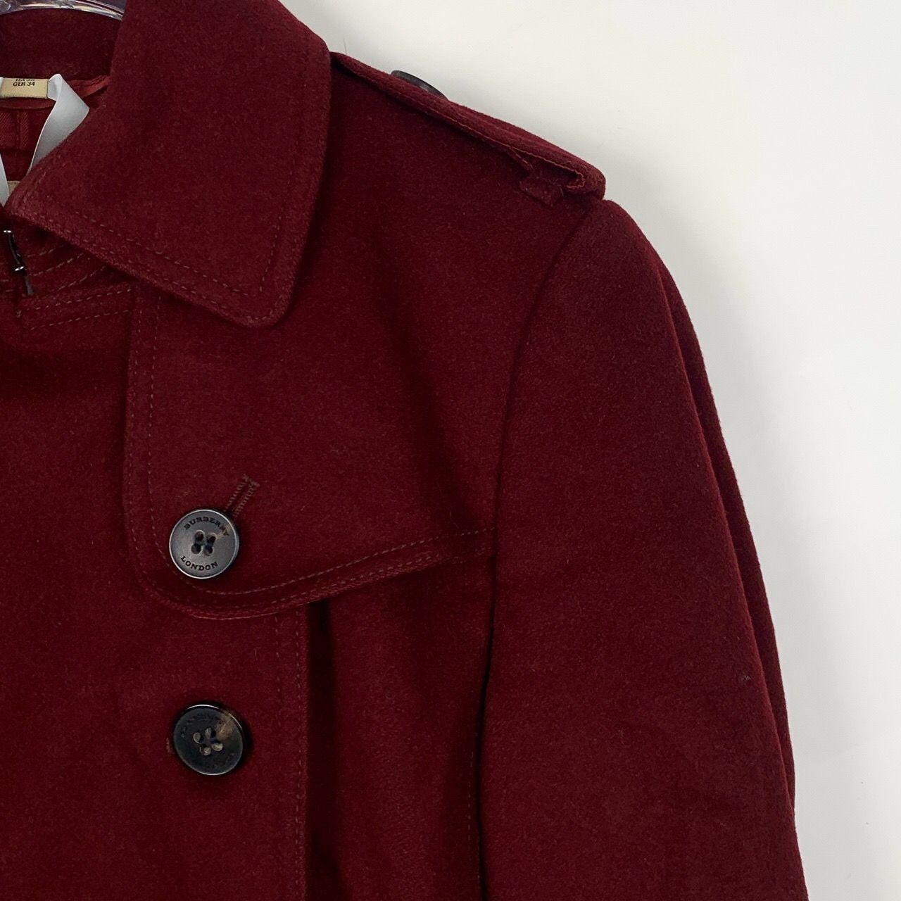 Burberry Burberry Double-Breasted Wool & Cashmere Belted Coat, Size 3 Size XS / US 0-2 / IT 36-38 - 7 Thumbnail