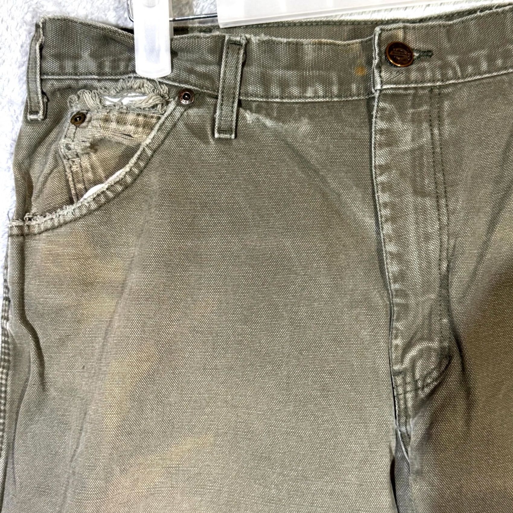 Dickies Dickies Carpenter Jeans Men’s 36 x 30 Green Denim Distressed Workwear Straight Leg Size US 36 / EU 52 - 3 Thumbnail