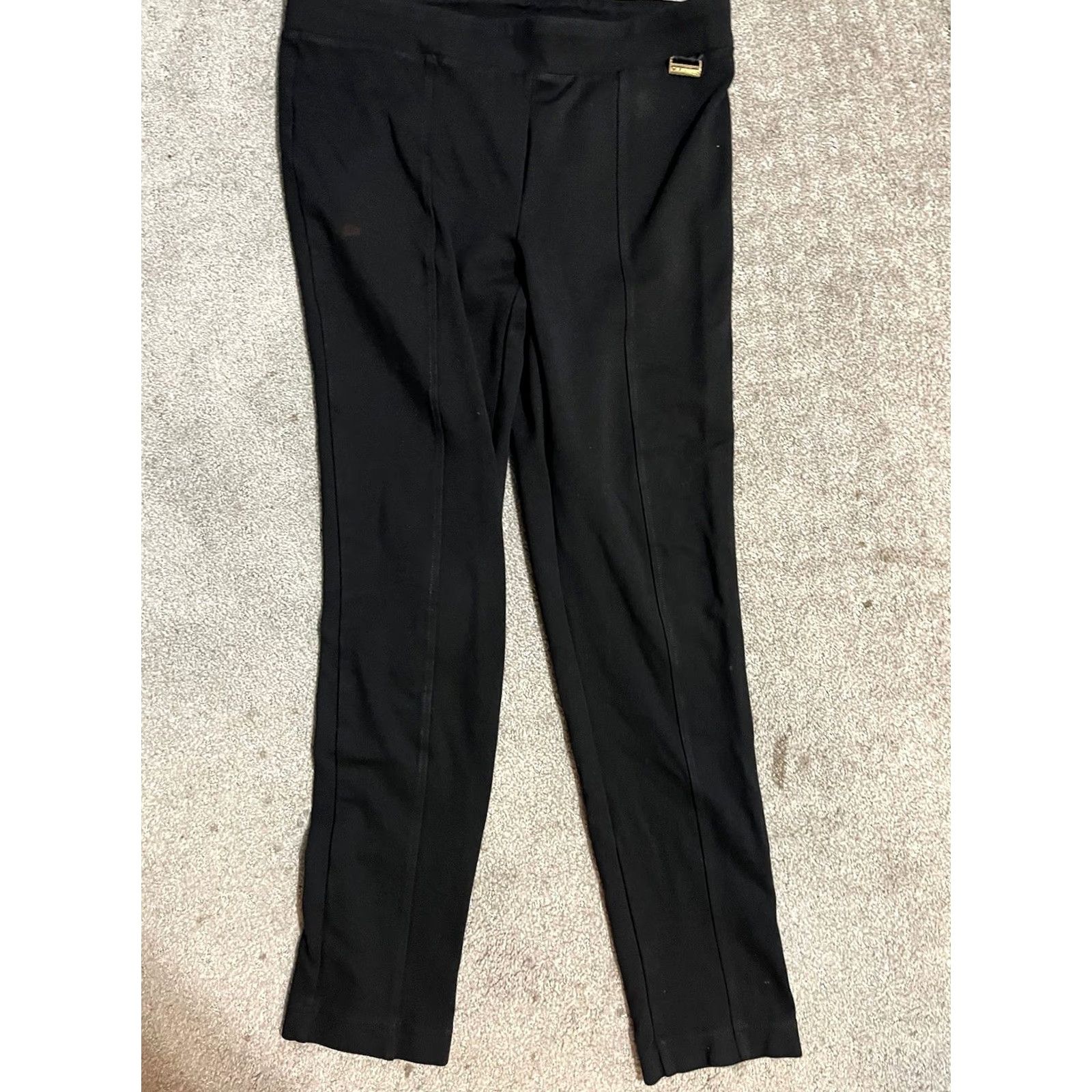 Calvin Klein CALVIN KLEIN Womens Leggings Pull On Skinny Pants Black Sz-S Small Size 30" / US 8 / IT 44 - 2 Thumbnail