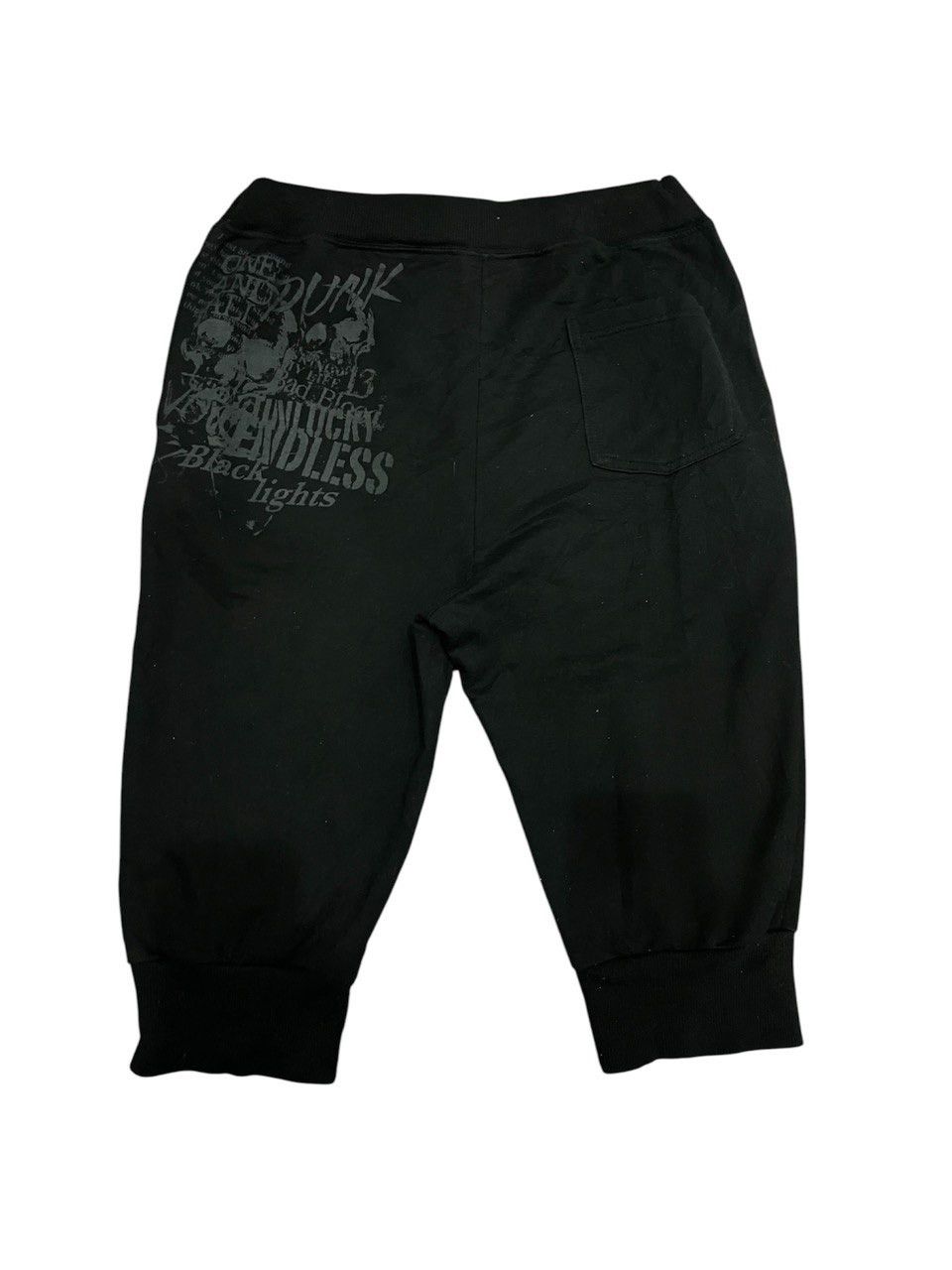 If Six Was Nine × Japanese Brand Skull Black Y2k Emo Jogger Size US 30 / EU 46 - 2 Thumbnail
