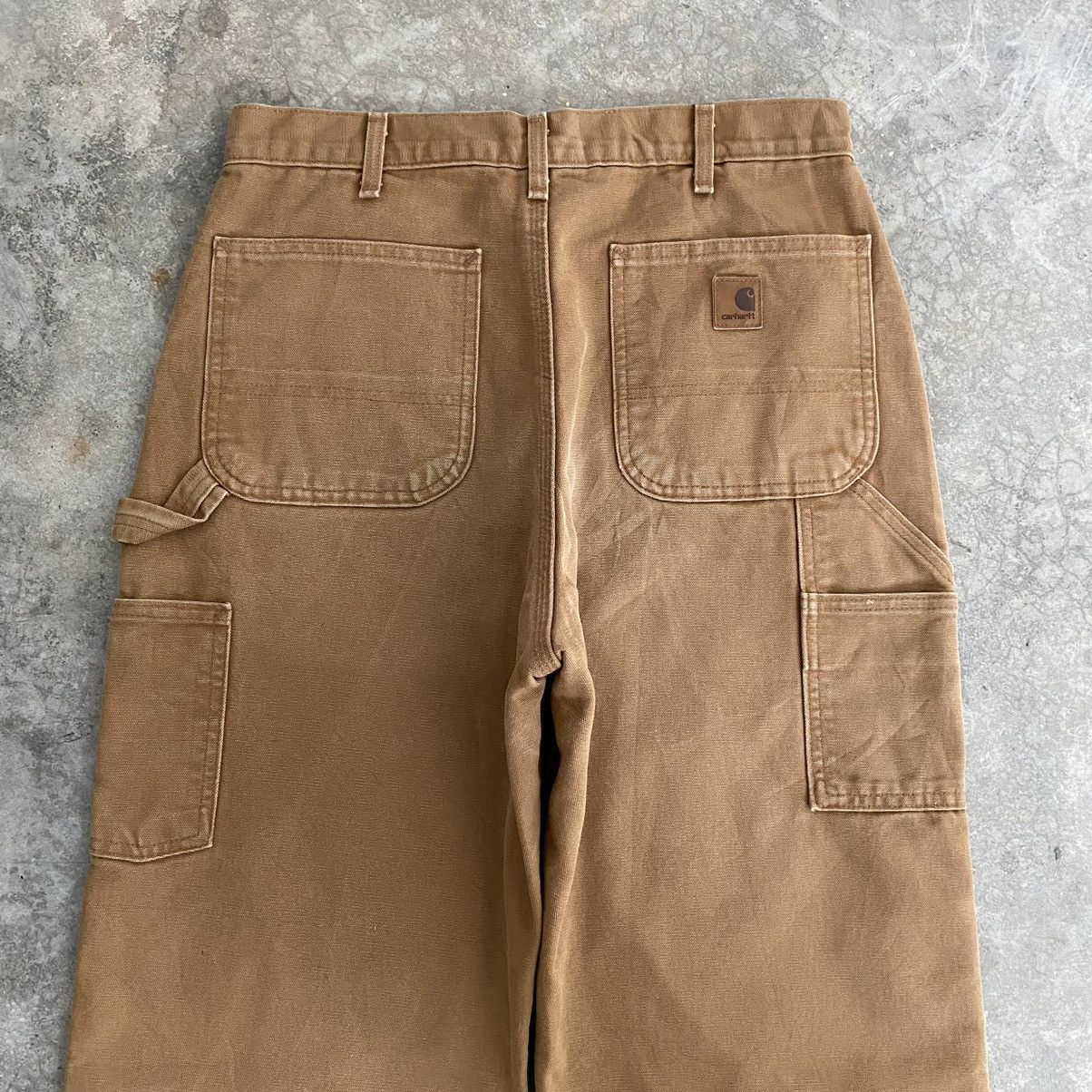 Carhartt Vintage Carhartt Blanket Lined Tan Carpenter Pants Size US 31 - 20 Thumbnail