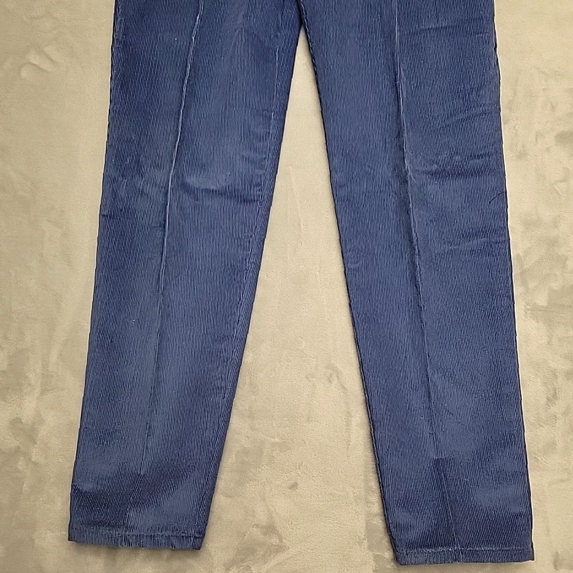 Vintage VINTAGE CHIC PANTS Womens 14 Blue Corduroy Pleated High Rise 70s Retro Casual Size 36" / US 14 / IT 50 - 2 Thumbnail